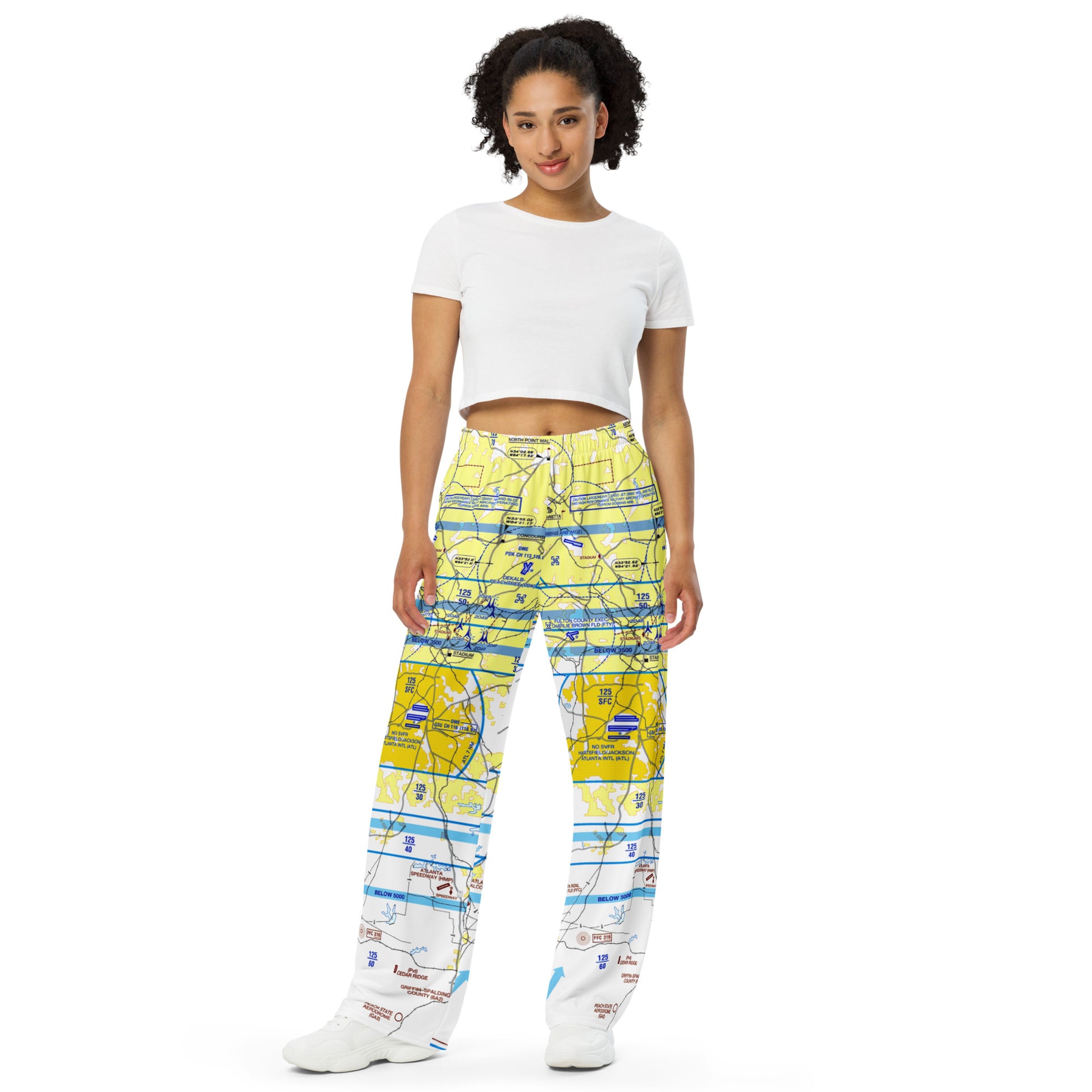 Atlanta Flyway Chart wide-leg pants