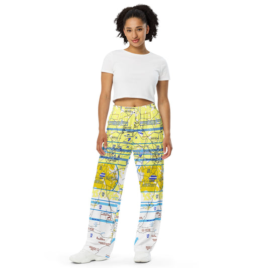 Atlanta Flyway Chart wide-leg pants