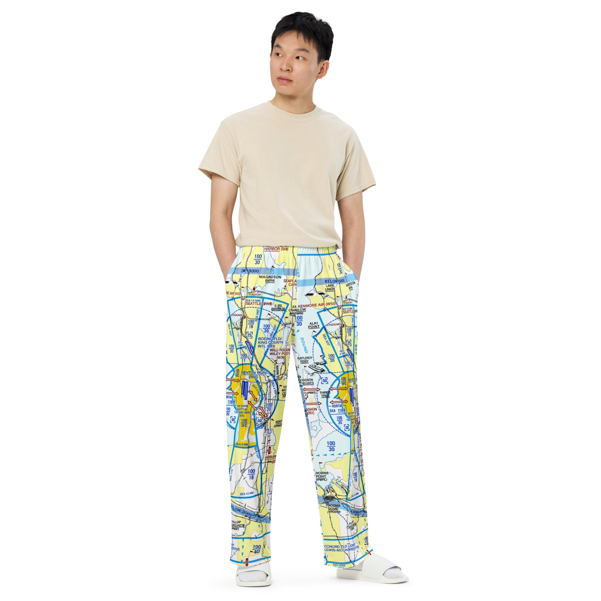 Seattle Flyway Chart wide-leg pants