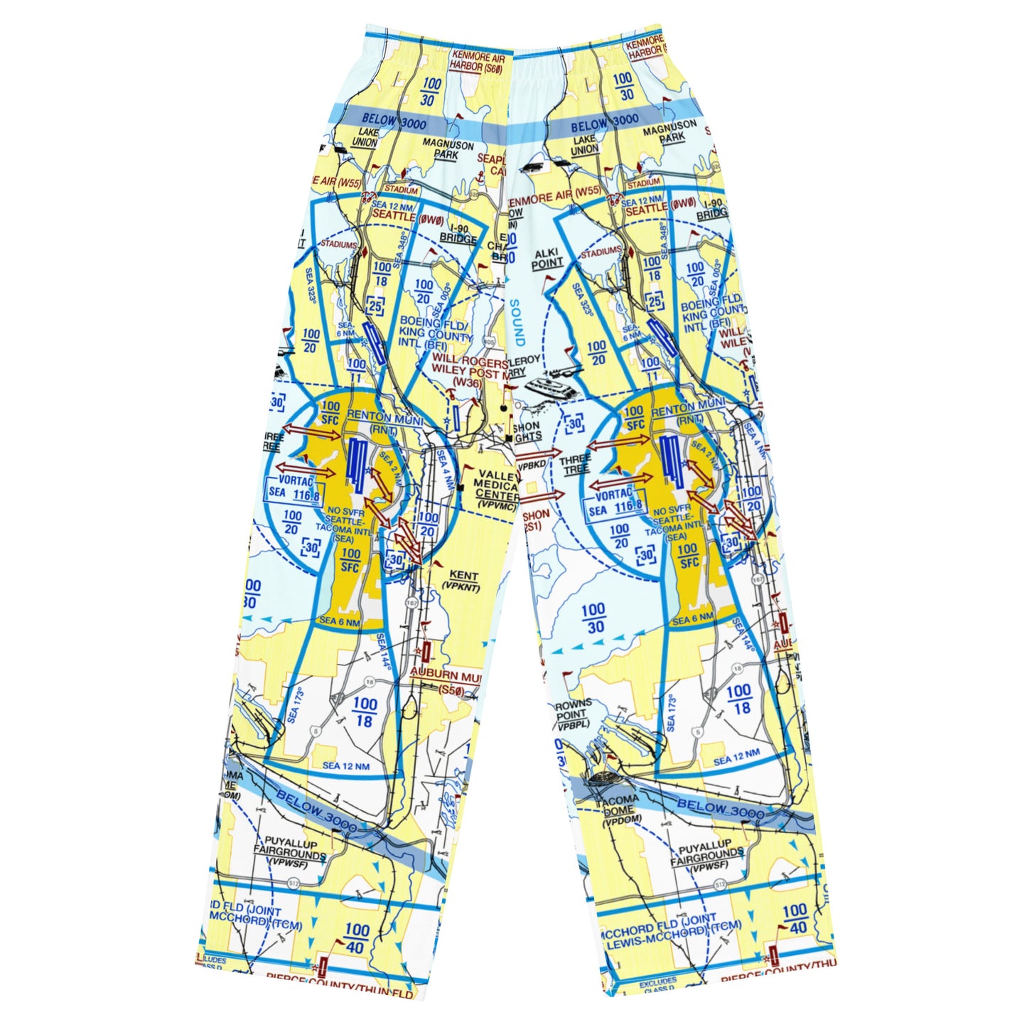 Seattle Flyway Chart wide-leg pants
