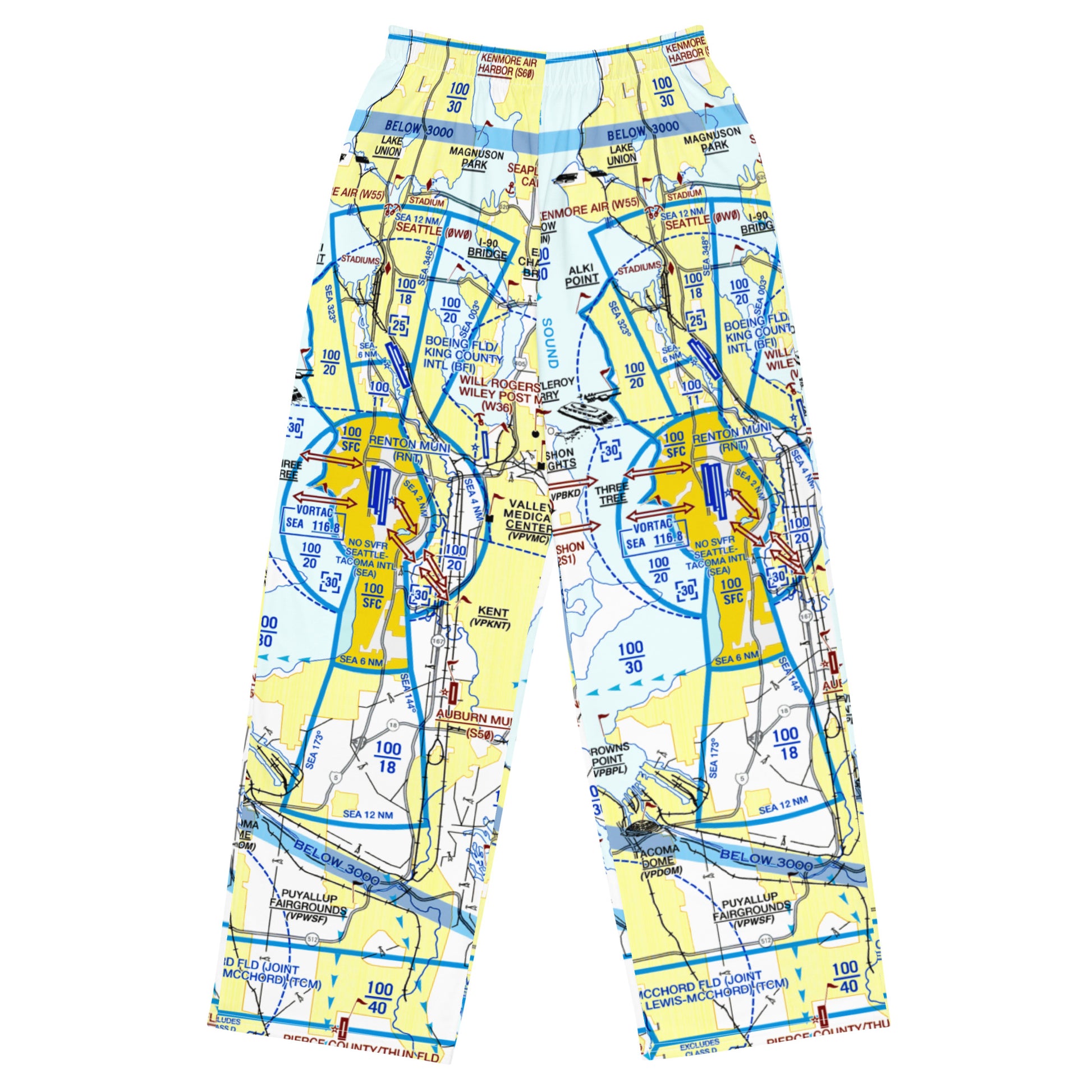 Seattle Flyway Chart wide-leg pants