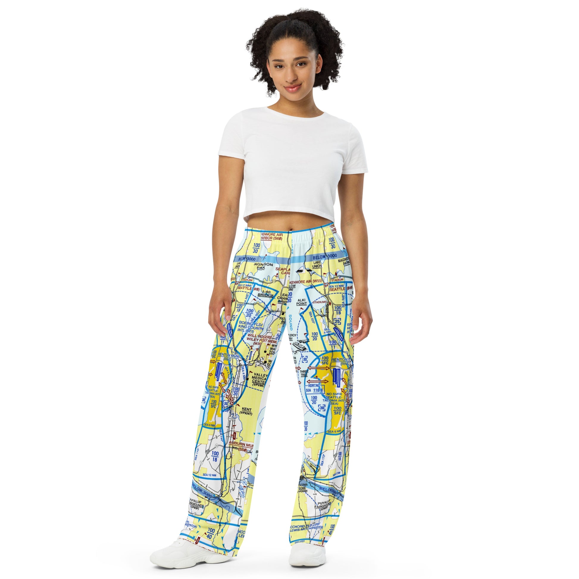 Seattle Flyway Chart wide-leg pants