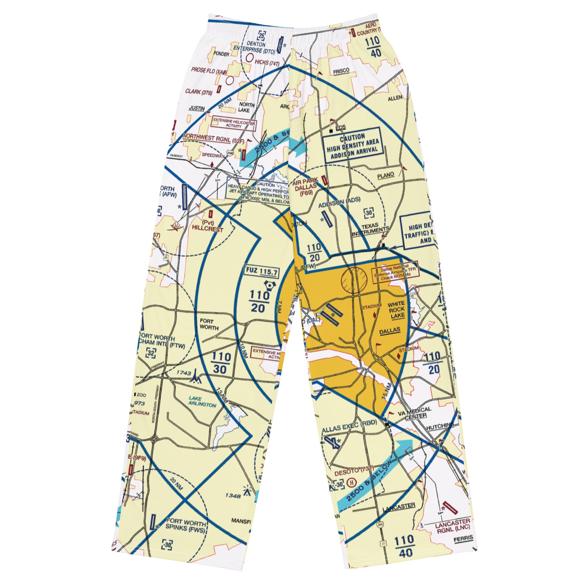 Dallas - Ft. Worth Flyway Chart wide-leg pants