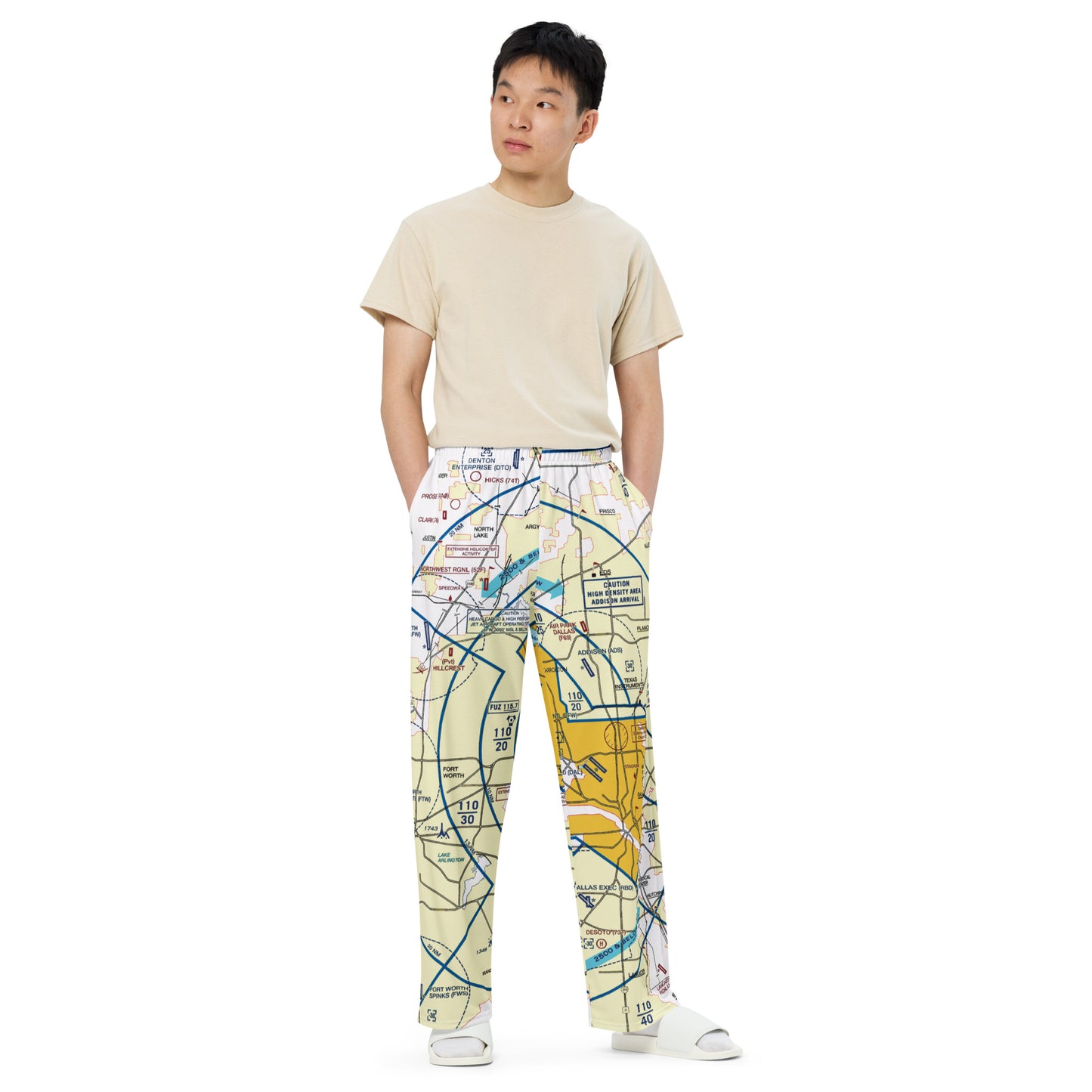Dallas - Ft. Worth Flyway Chart wide-leg pants
