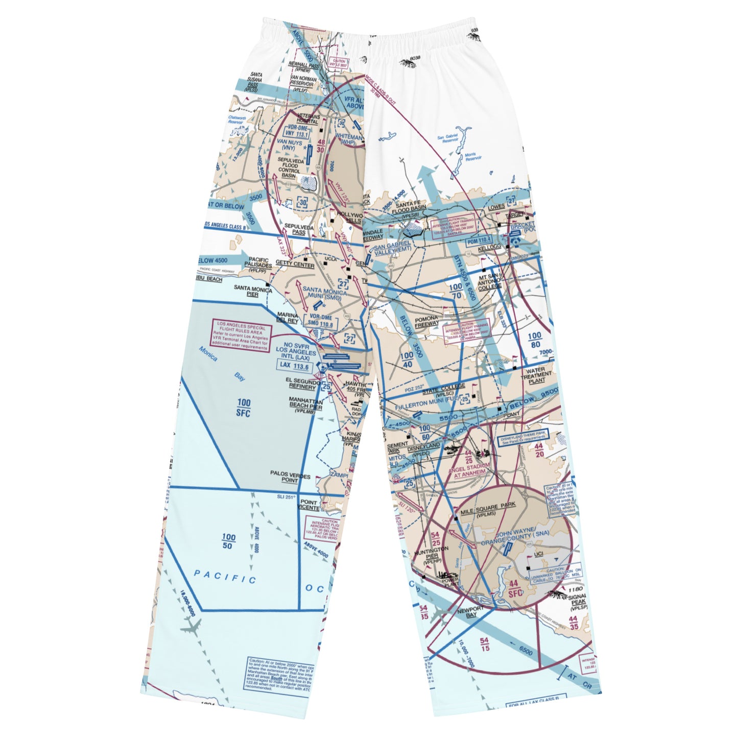 LAX Flyway Chart wide-leg pants