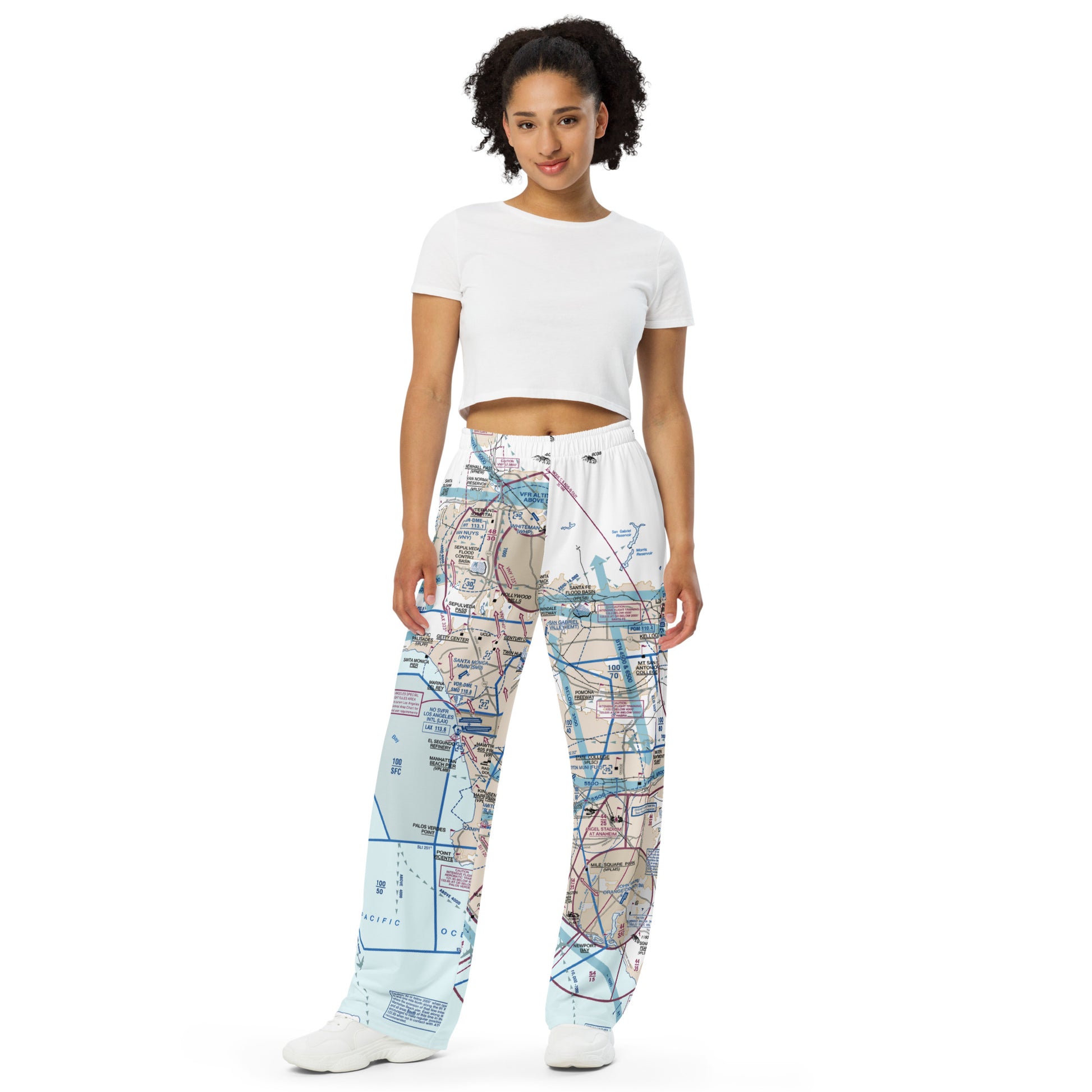 LAX Flyway Chart wide-leg pants