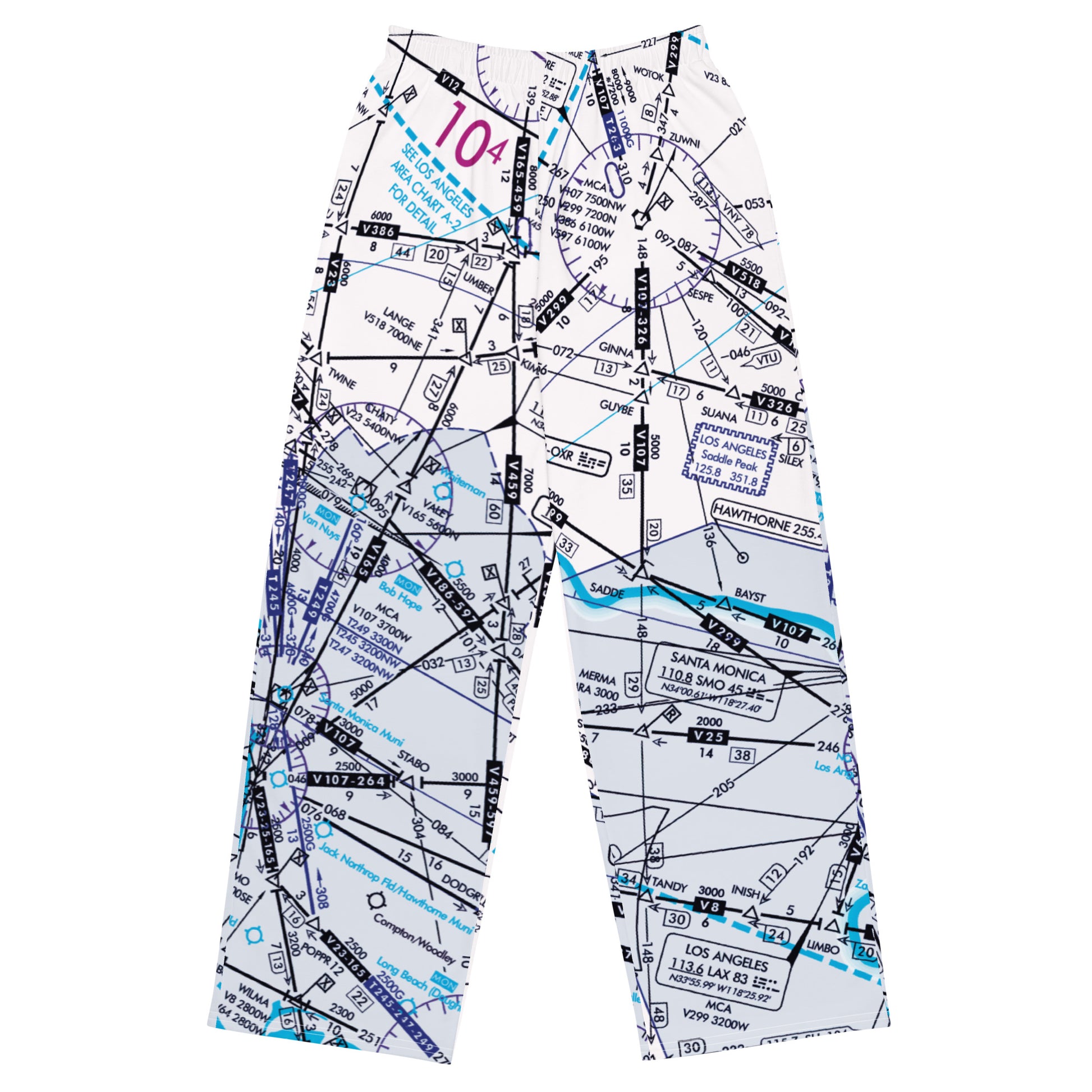 Enroute Low Altitude Chart wide-leg pants (ELUS3/white)