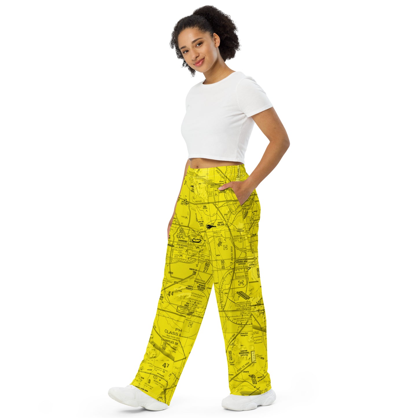 Phoenix TAC Chart wide-leg pants (yellow)