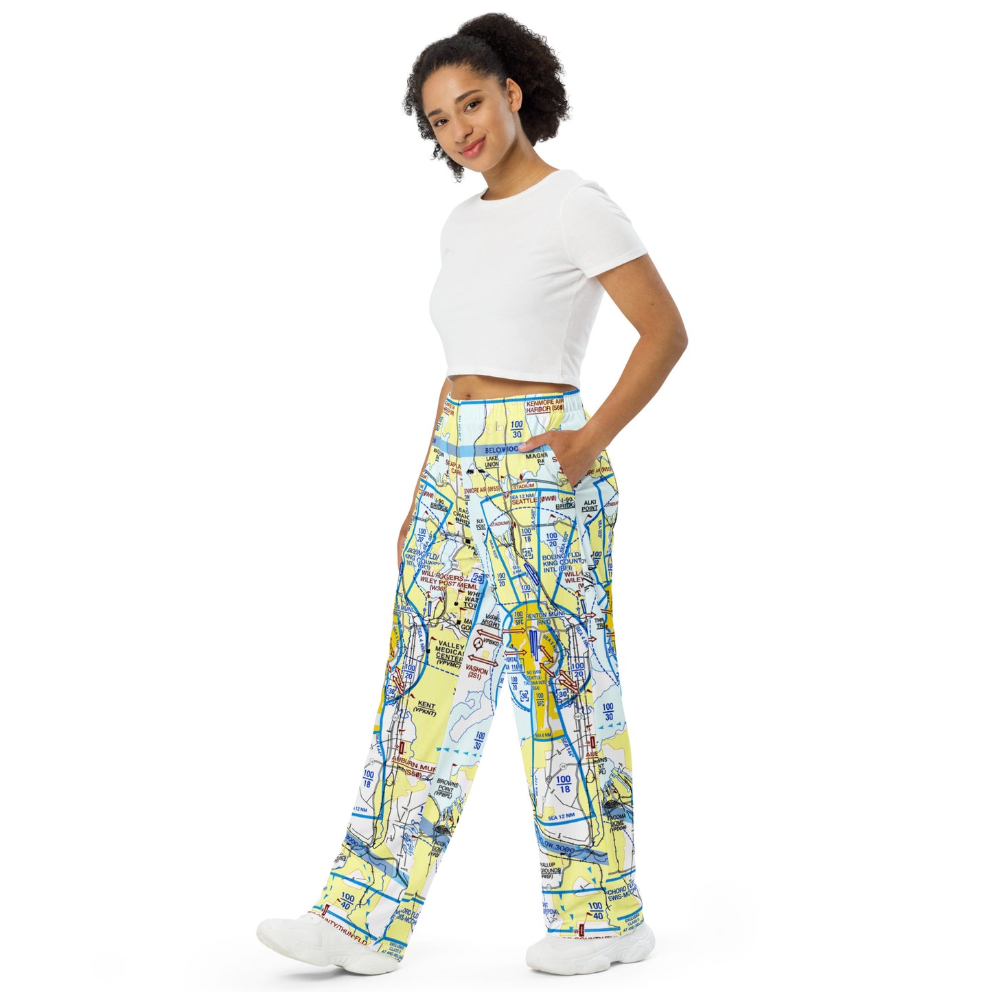 Seattle Flyway Chart wide-leg pants