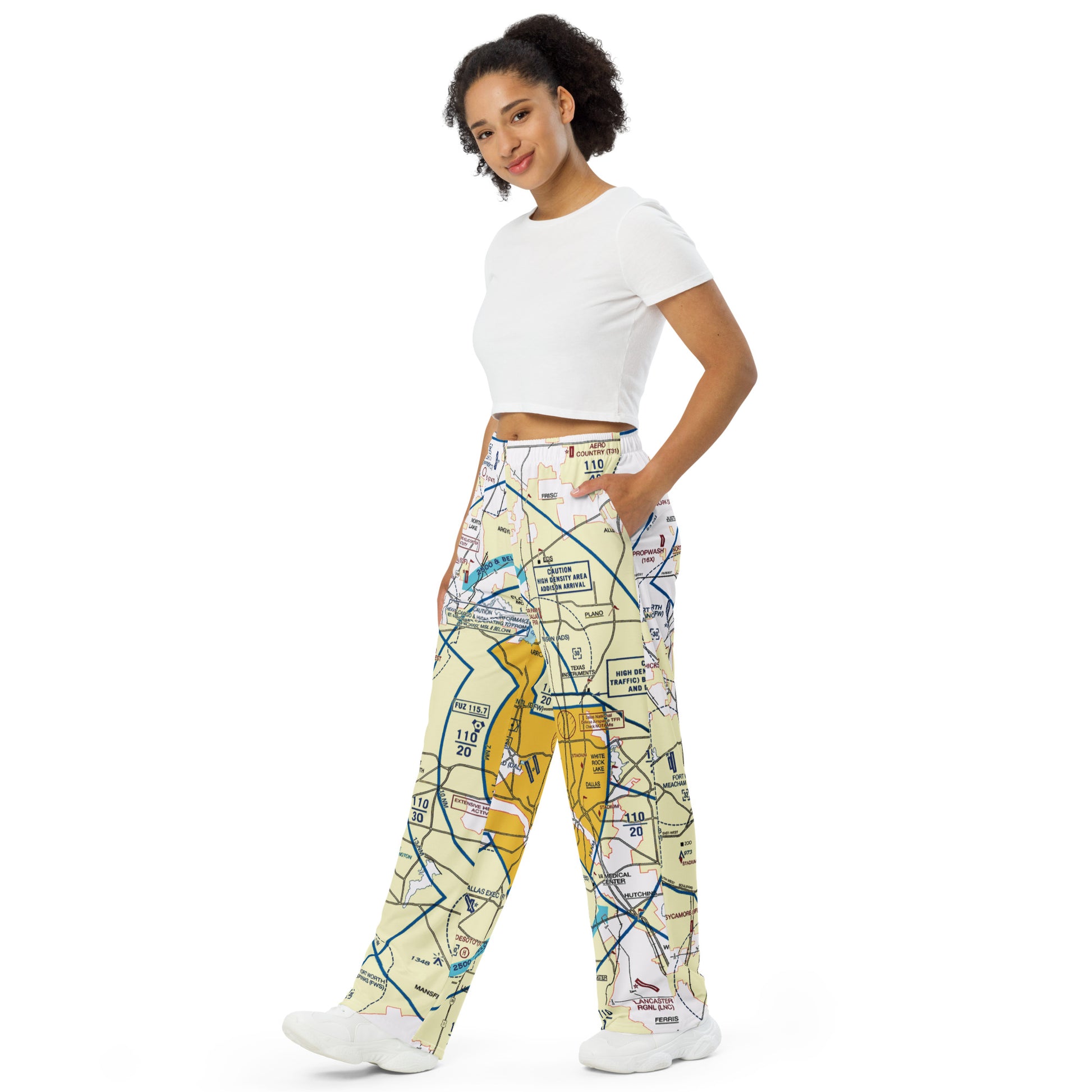 Dallas - Ft. Worth Flyway Chart wide-leg pants