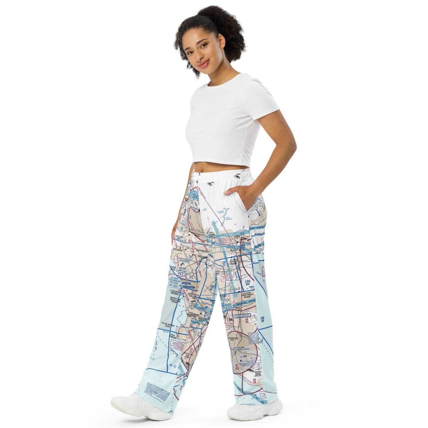 LAX Flyway Chart wide-leg pants