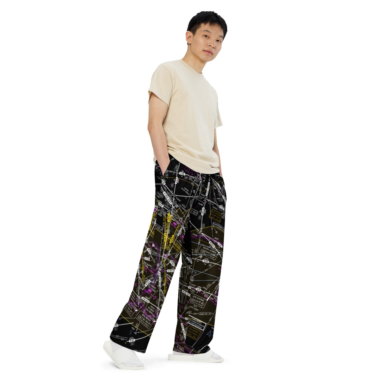 Enroute Low Altitude Chart (ELUS3) wide-leg pants (invert)