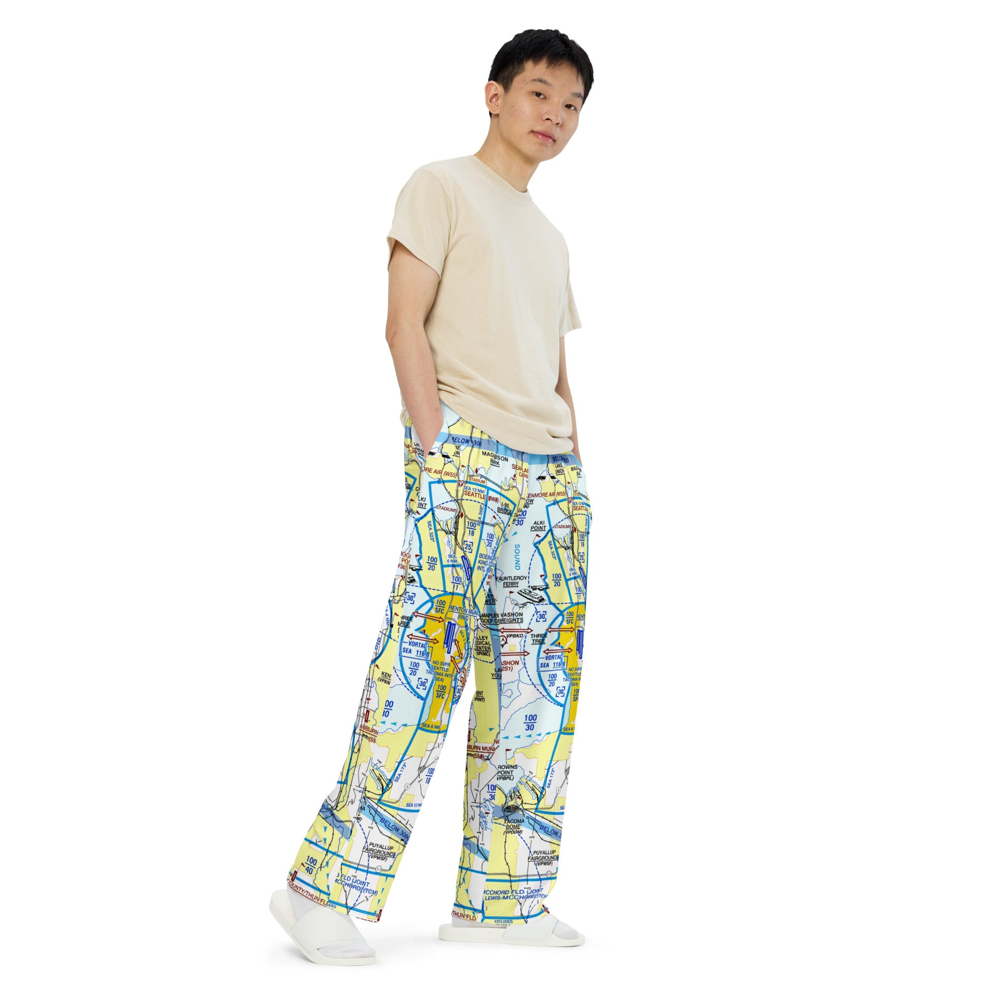 Seattle Flyway Chart wide-leg pants