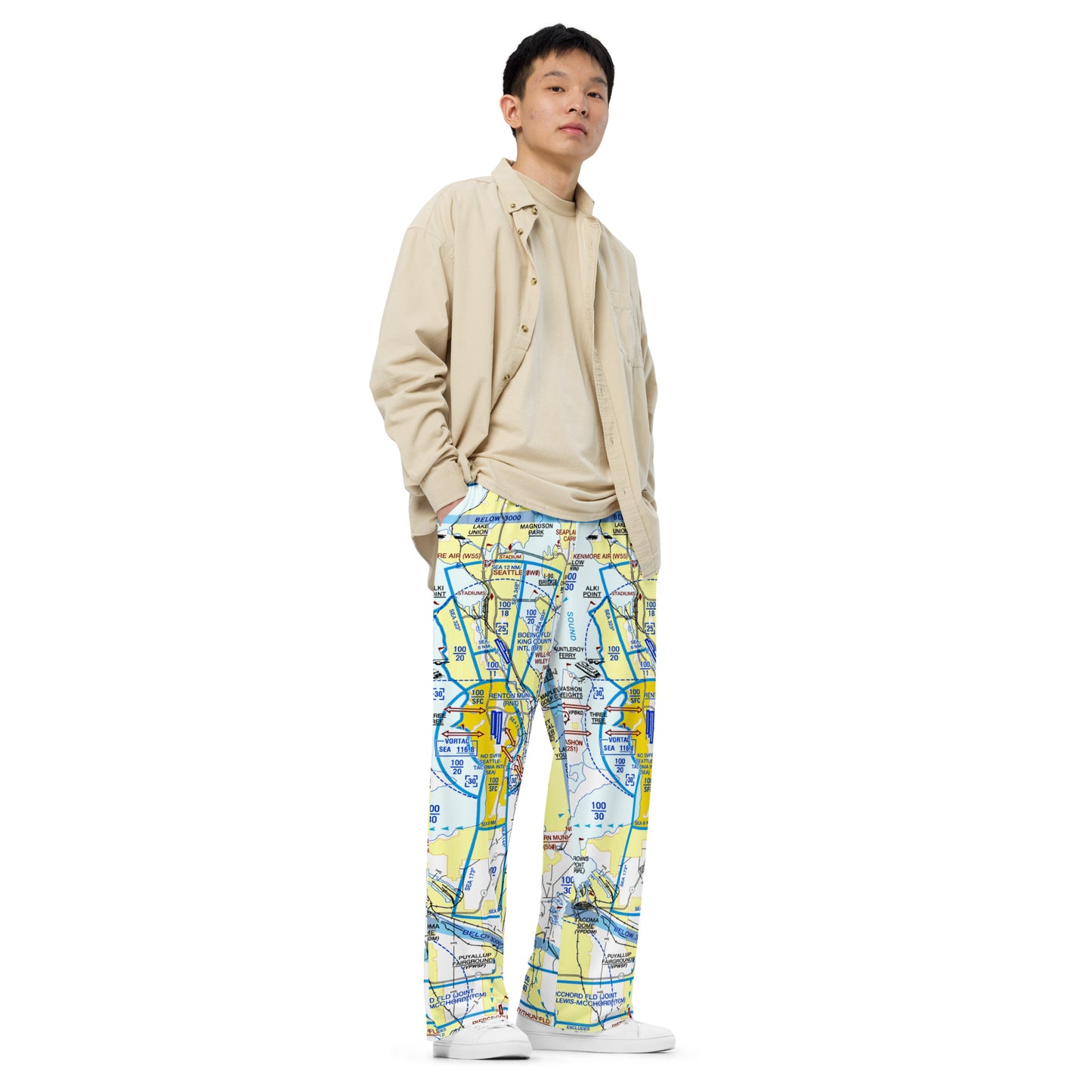 Seattle Flyway Chart wide-leg pants