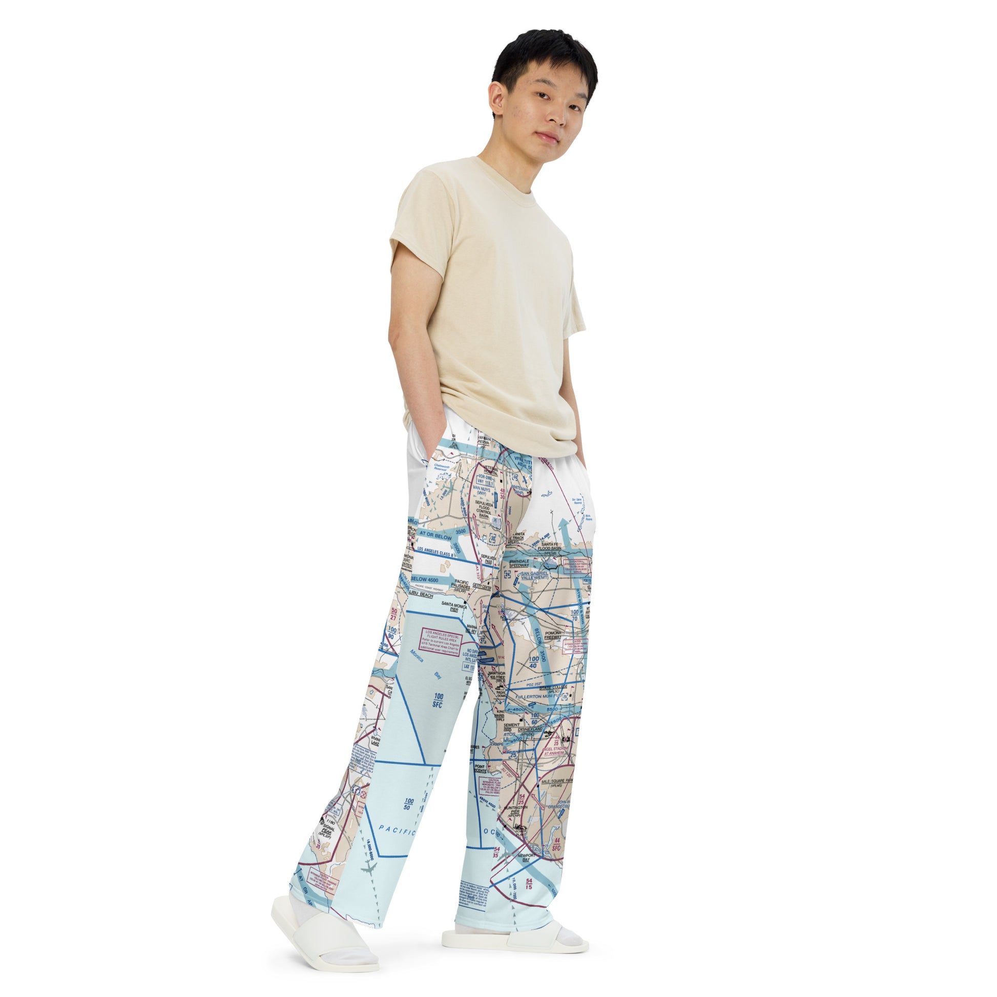 LAX Flyway Chart wide-leg pants