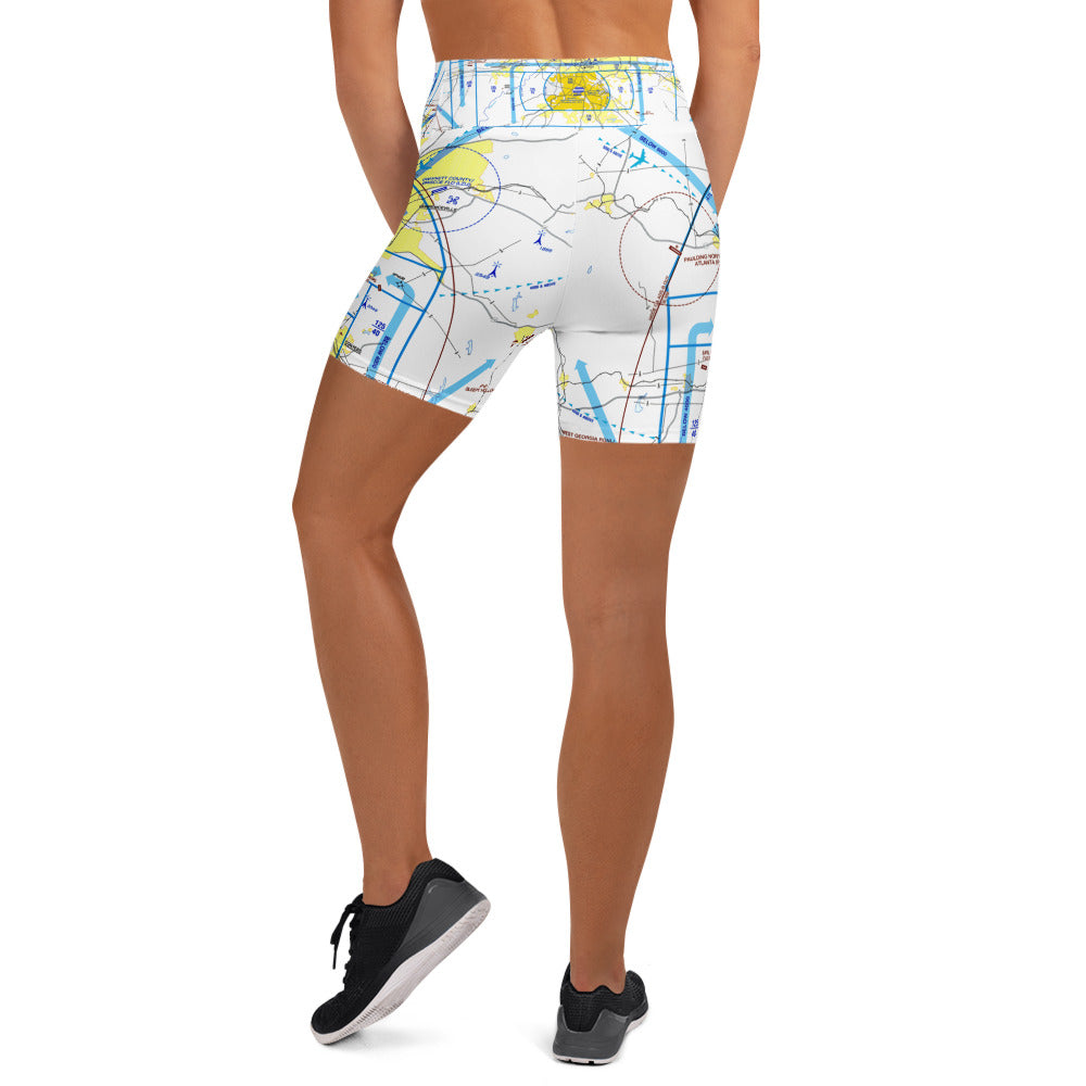 Atlanta Flyway Chart yoga shorts