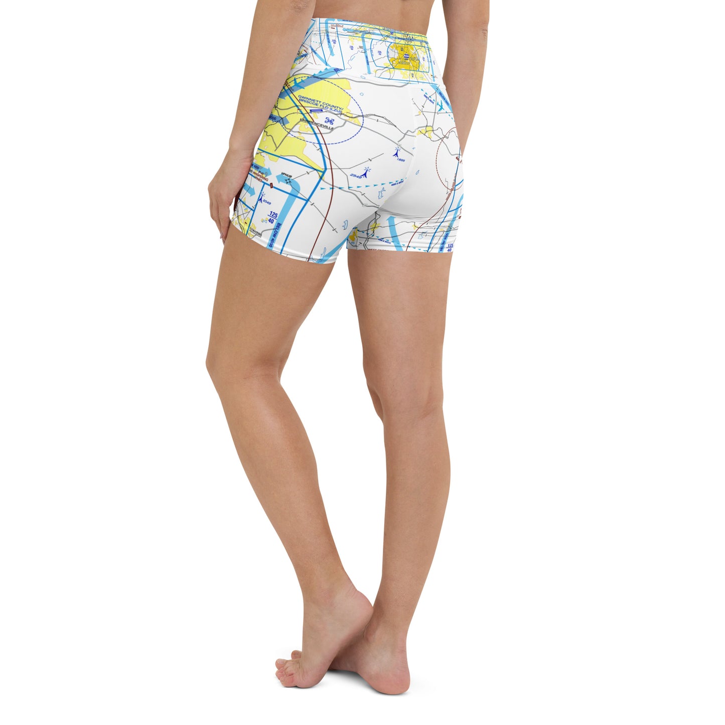 Atlanta Flyway Chart yoga shorts