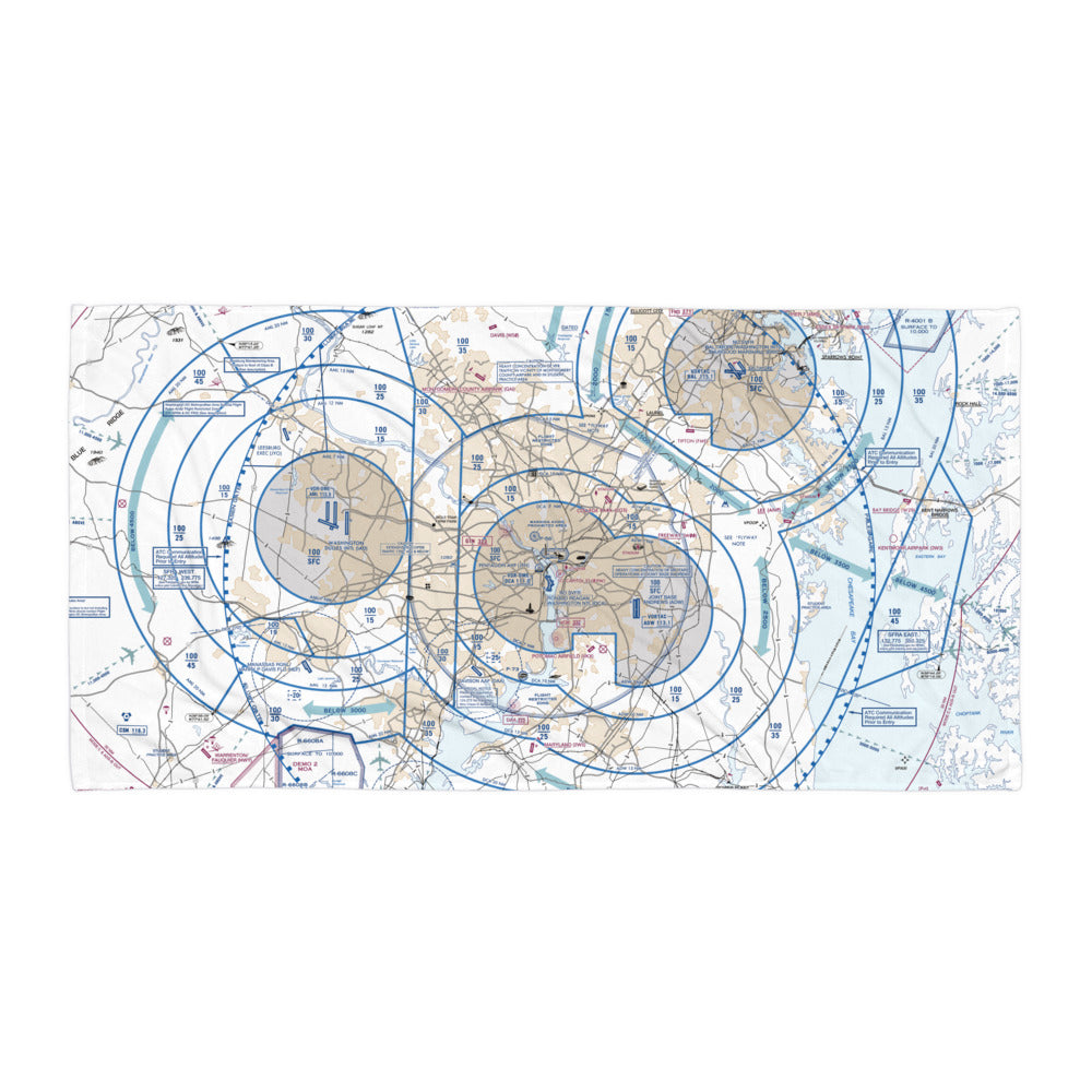 Baltimore Flyway Chart beach towel