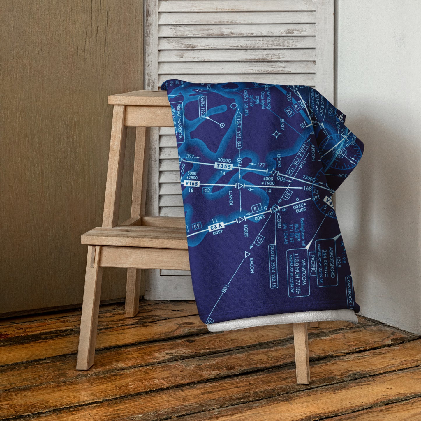 Enroute Low Altitude Chart beach towel (ELUS1/blue)