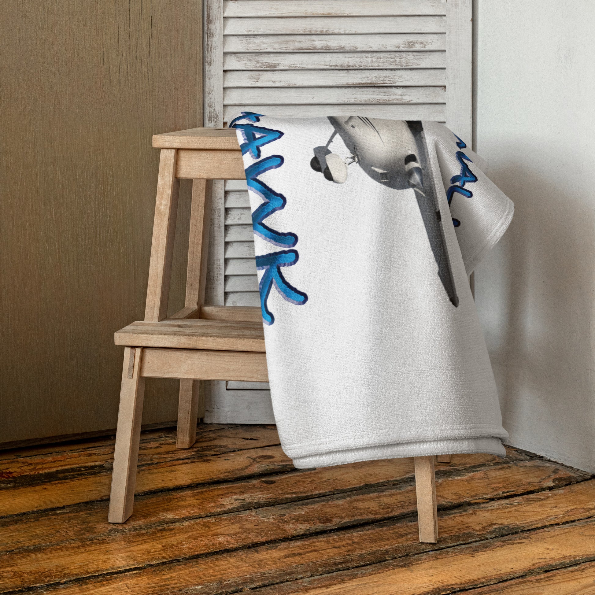 My Spirit Animal is a Skyhawk beach towel (blue)