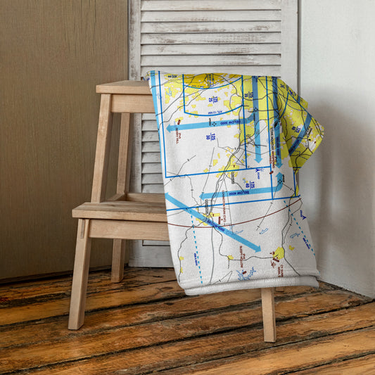 Atlanta Flyway Chart beach towel