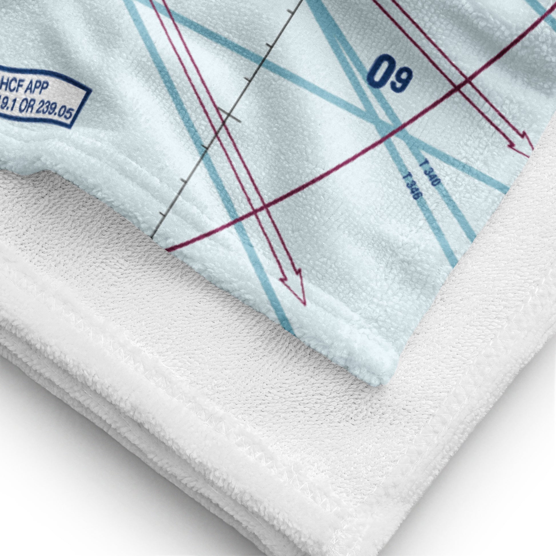 Honolulu Sectional Chart beach towel