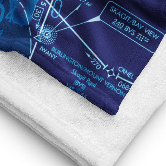 Enroute Low Altitude Chart beach towel (ELUS1/blue)