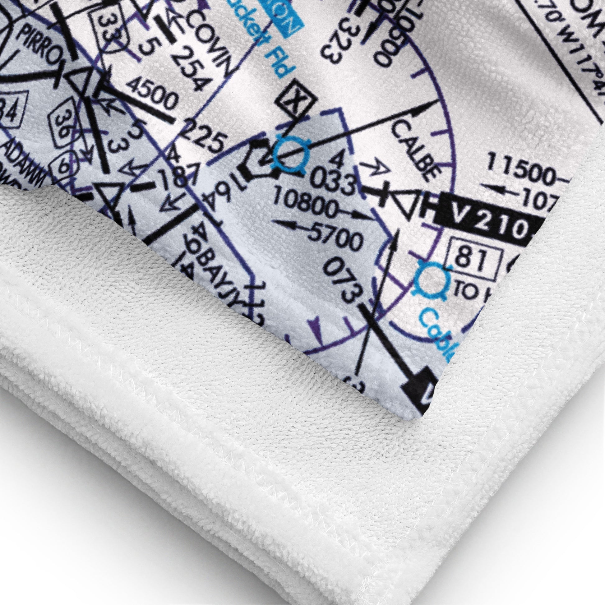 Enroute Low Altitude Chart beach towel (ELUS3/white)
