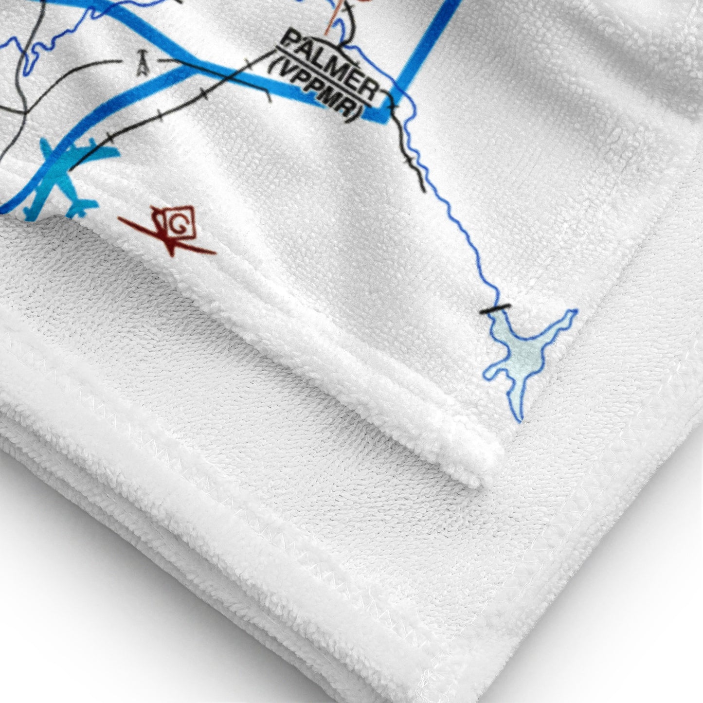 Seattle Flyway Chart beach towel