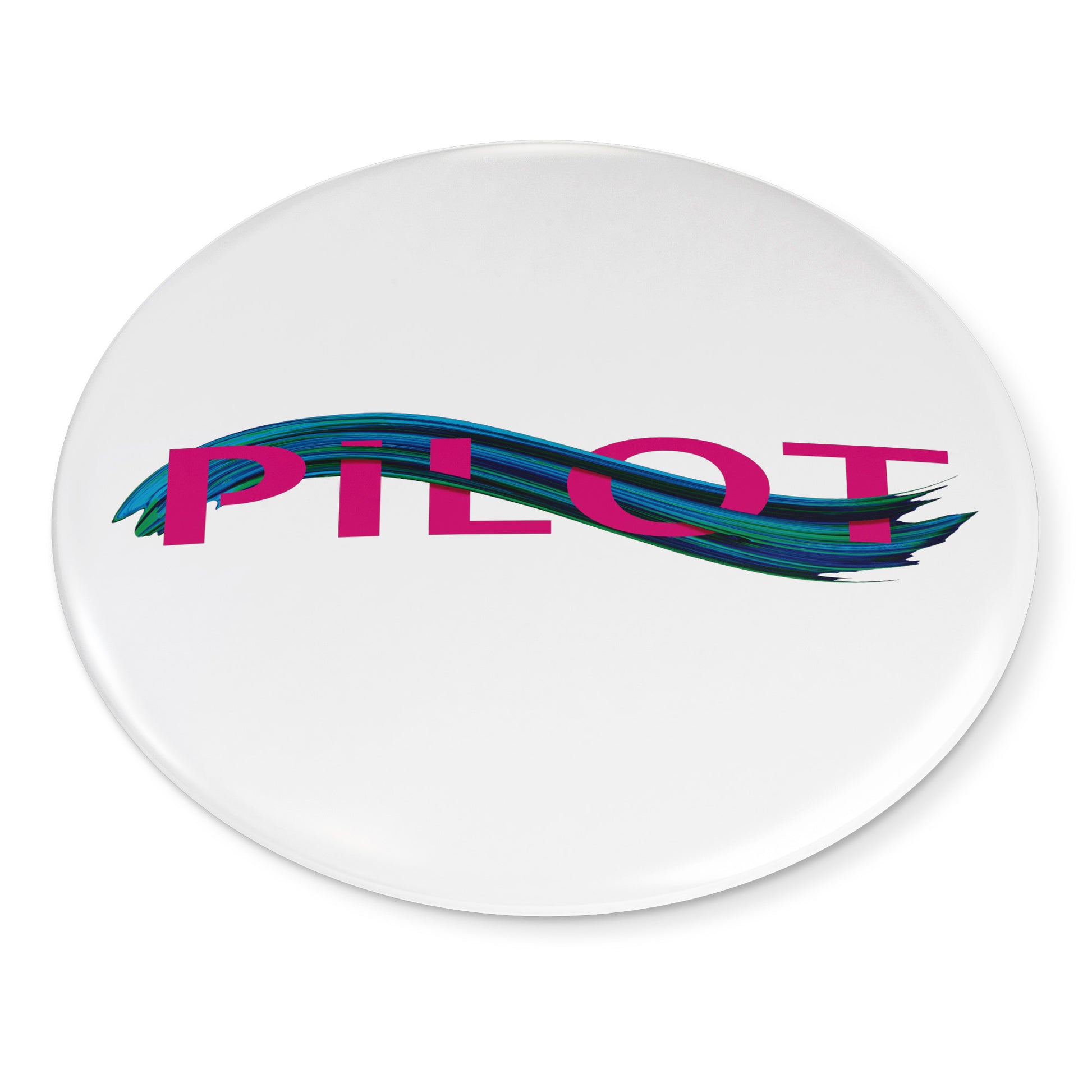 Pilot button pin (pink/blue)