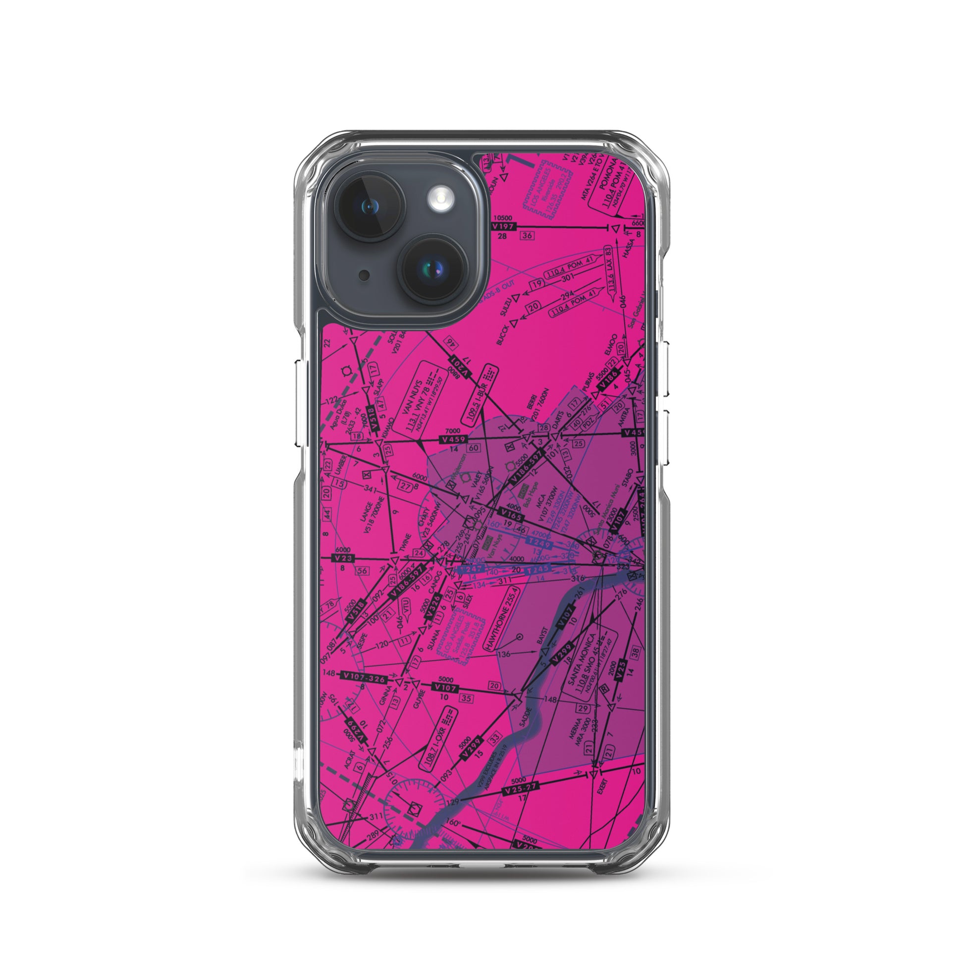 Enroute Low Altitude Chart clear case for iPhone (ELUS3/pink)