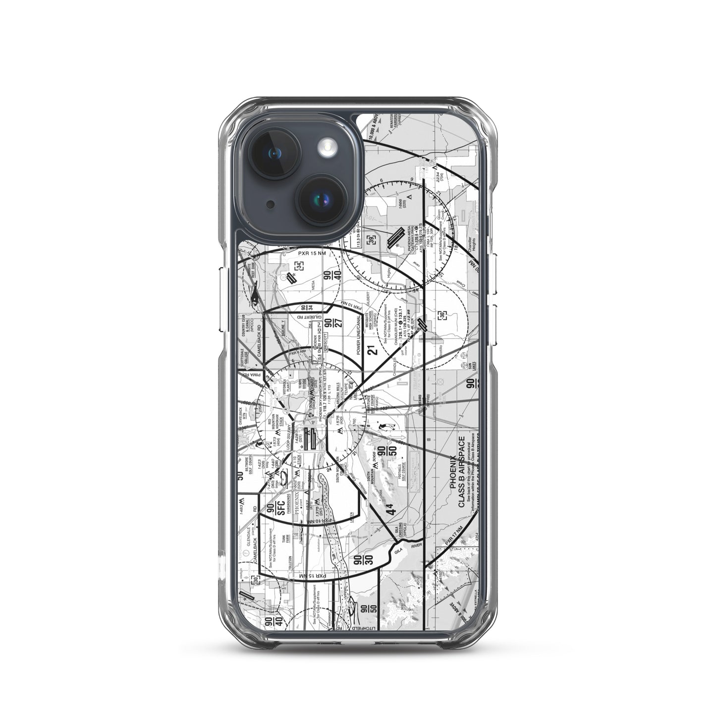 Phoenix TAC Chart clear case for iPhone (b&w)