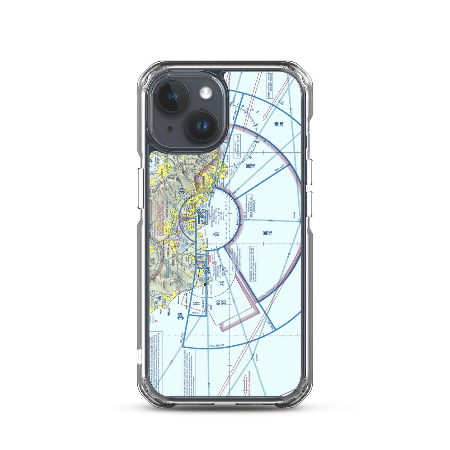 Honolulu Sectional Chart clear case for iPhone