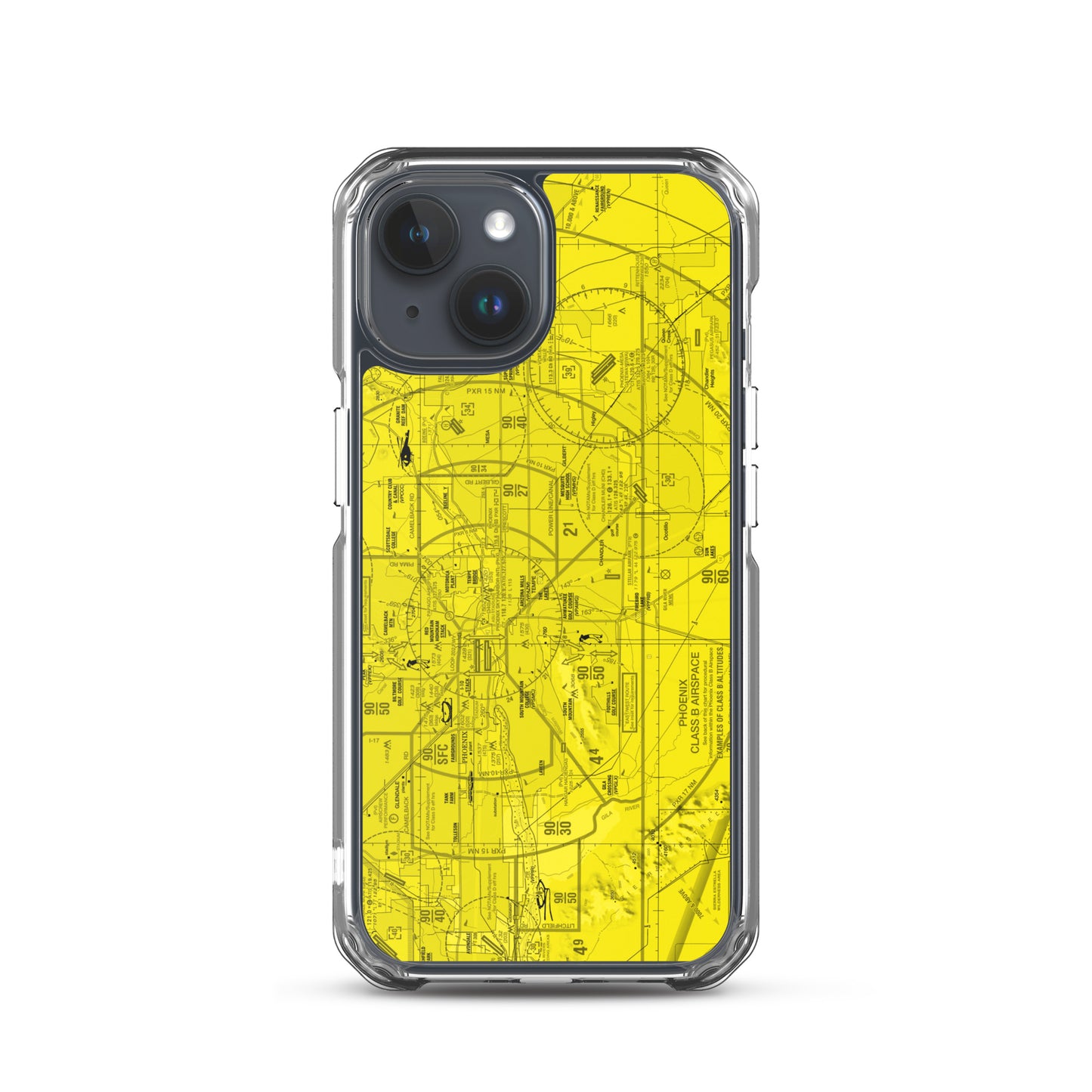 Phoenix TAC Chart clear case for iPhone (yellow)
