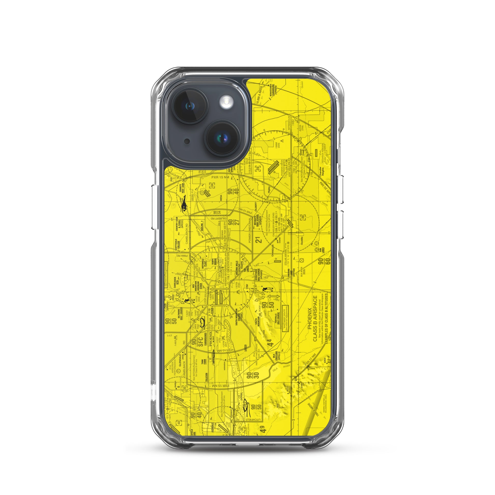 Phoenix TAC Chart clear case for iPhone (yellow)