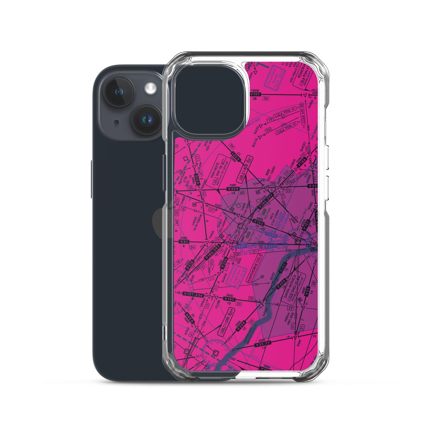 Enroute Low Altitude Chart clear case for iPhone (ELUS3/pink)