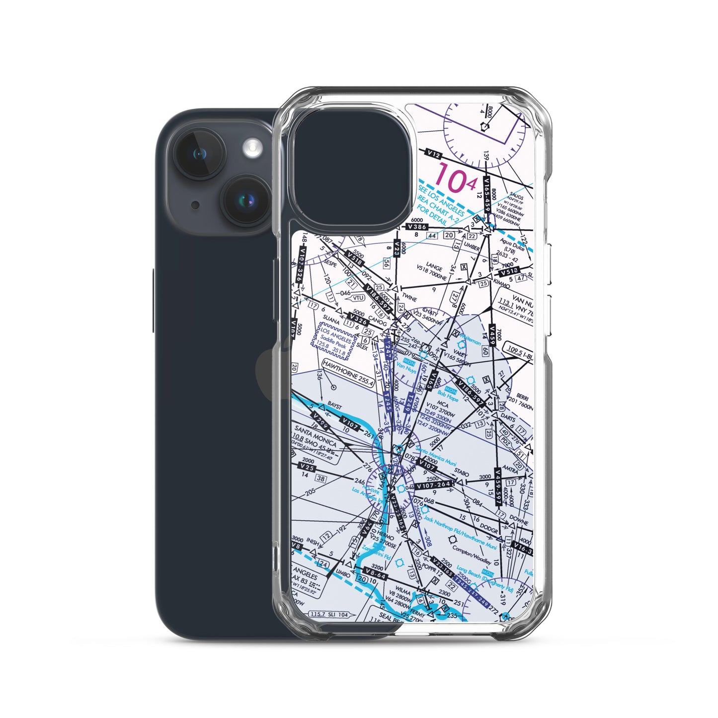 Enroute Low Altitude Chart clear case for iPhone (ELUS3/white)