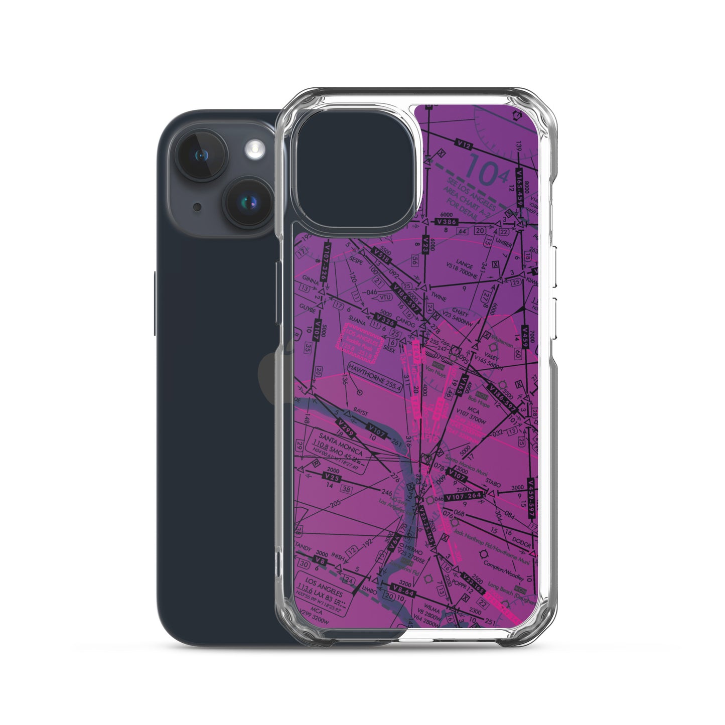 Enroute Low Altitude Chart clear case for iPhone (ELUS3/purple)