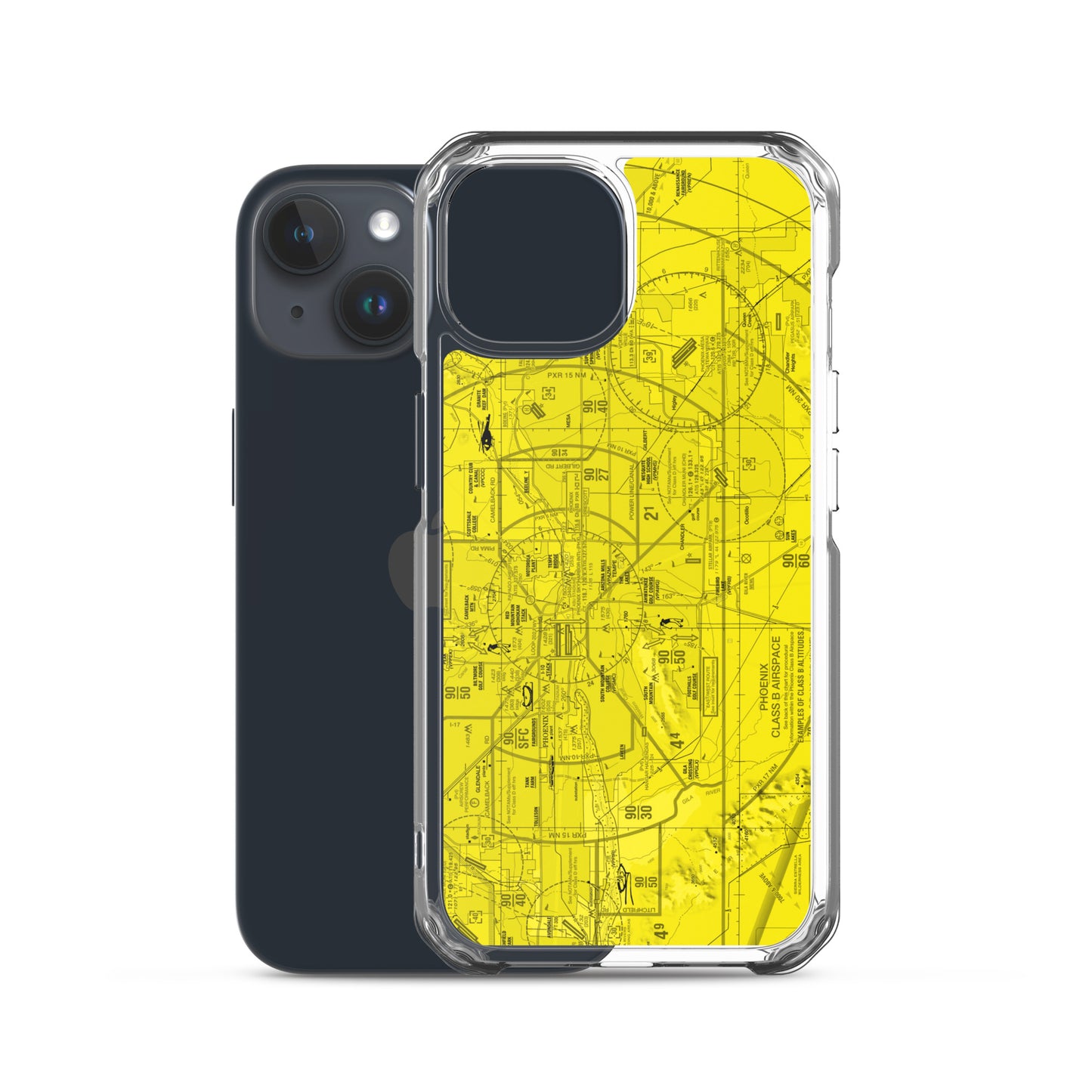 Phoenix TAC Chart clear case for iPhone (yellow)