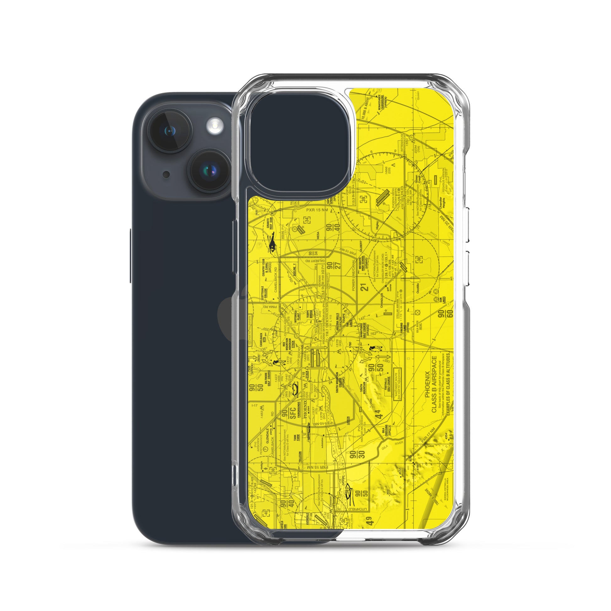 Phoenix TAC Chart clear case for iPhone (yellow)
