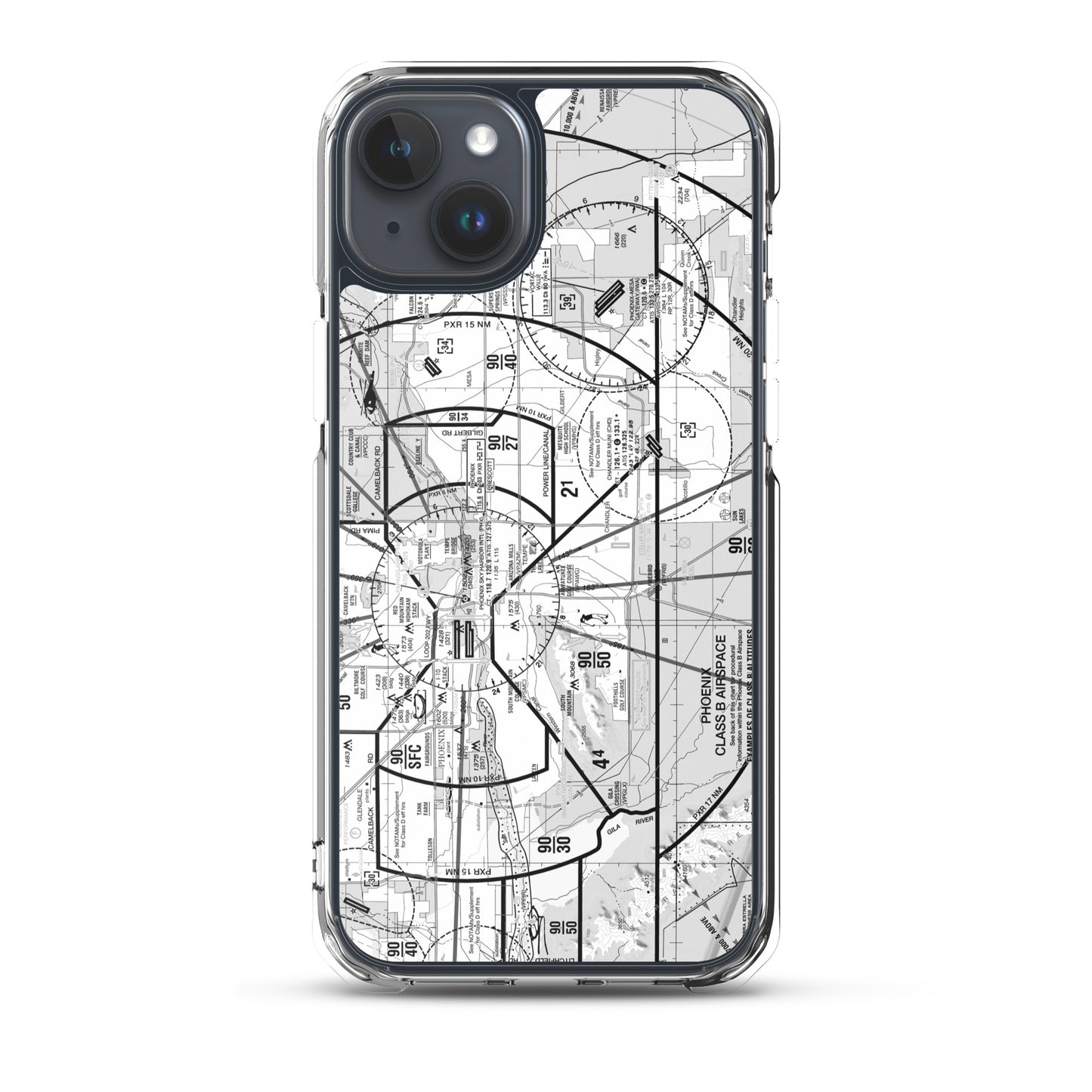 Phoenix TAC Chart clear case for iPhone (b&w)