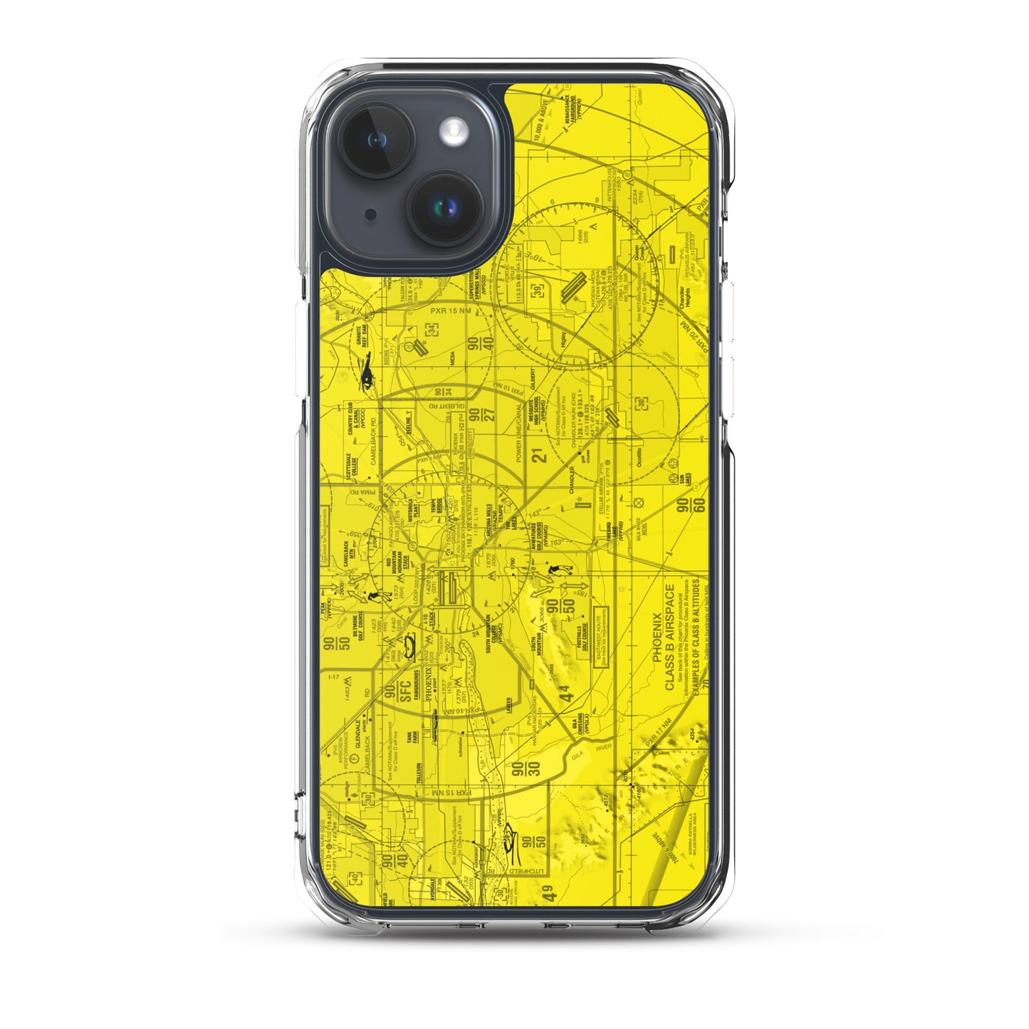 Phoenix TAC Chart clear case for iPhone (yellow)