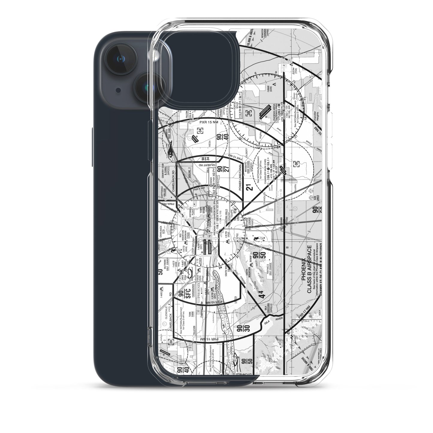 Phoenix TAC Chart clear case for iPhone (b&w)
