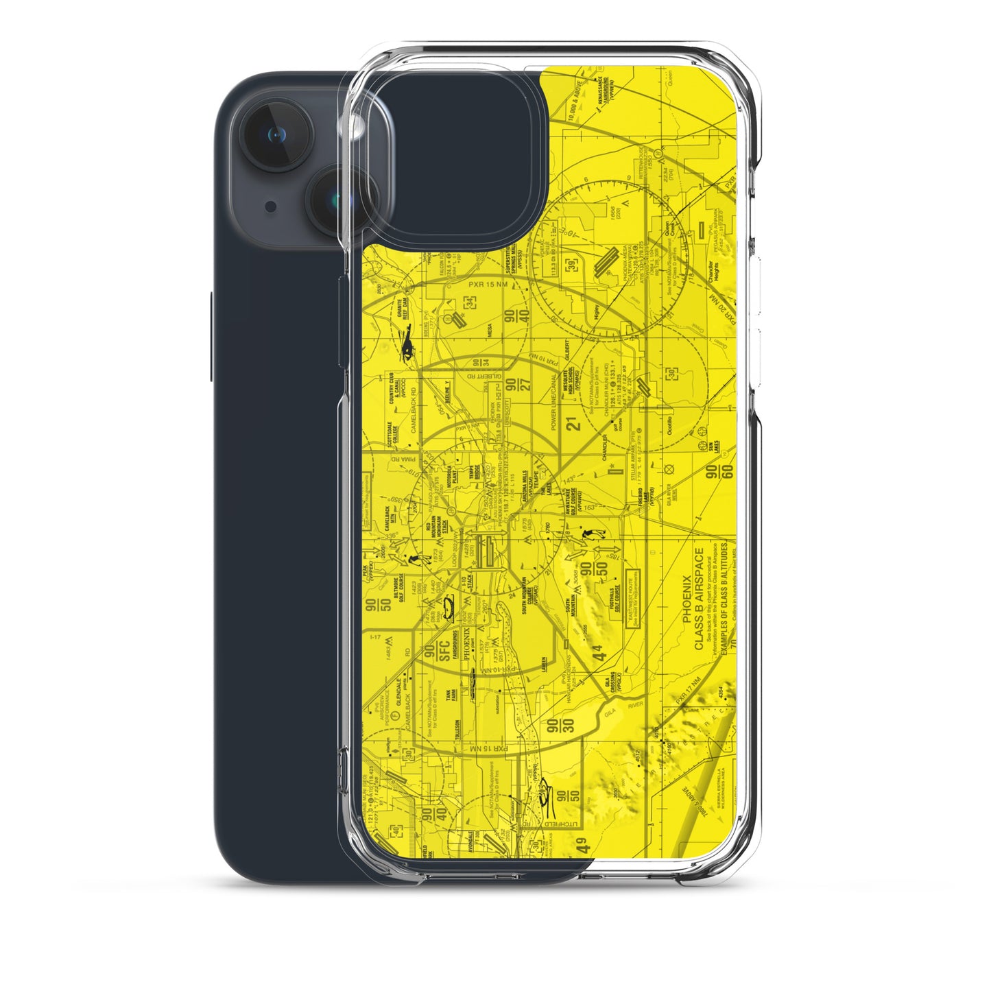Phoenix TAC Chart clear case for iPhone (yellow)