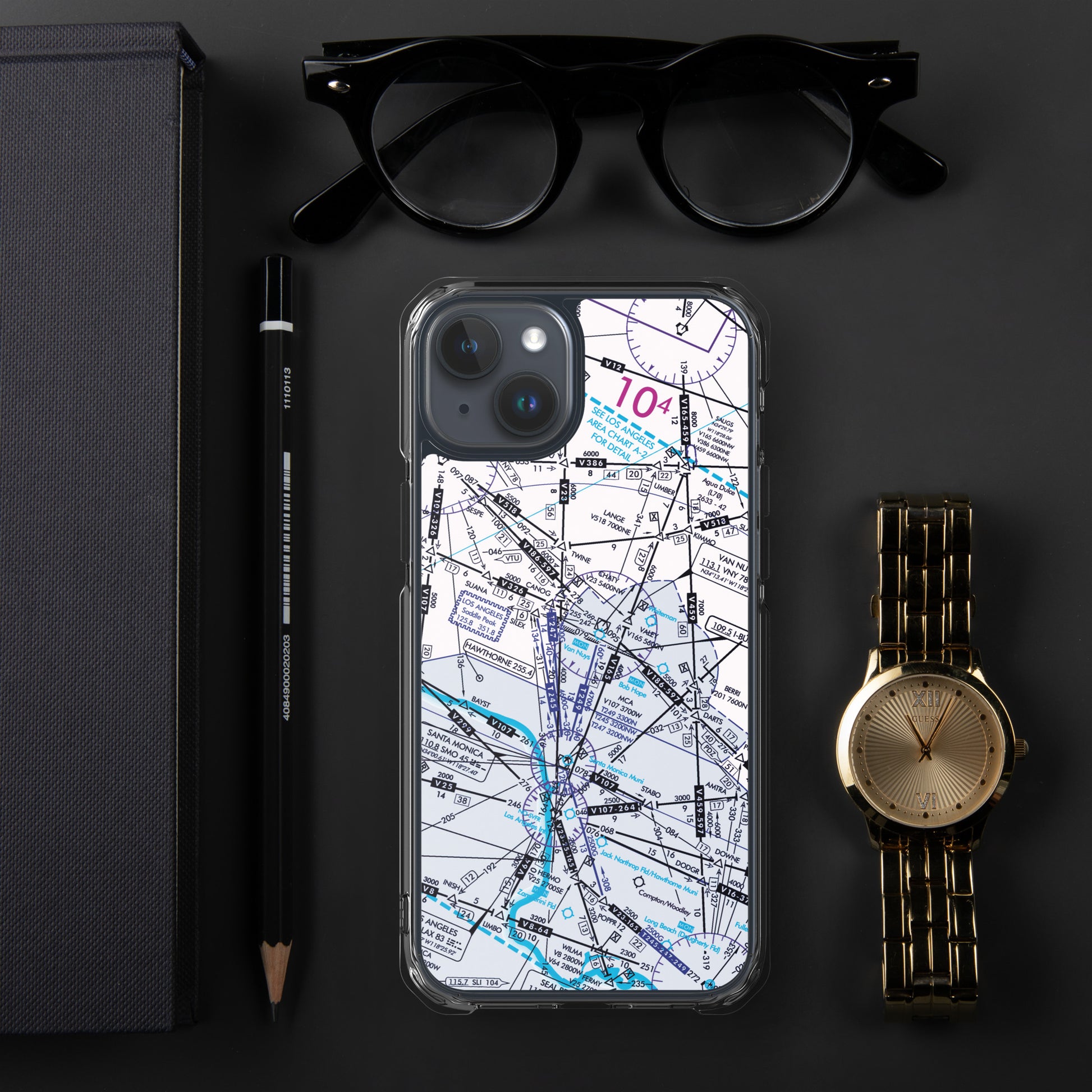 Enroute Low Altitude Chart clear case for iPhone (ELUS3/white)