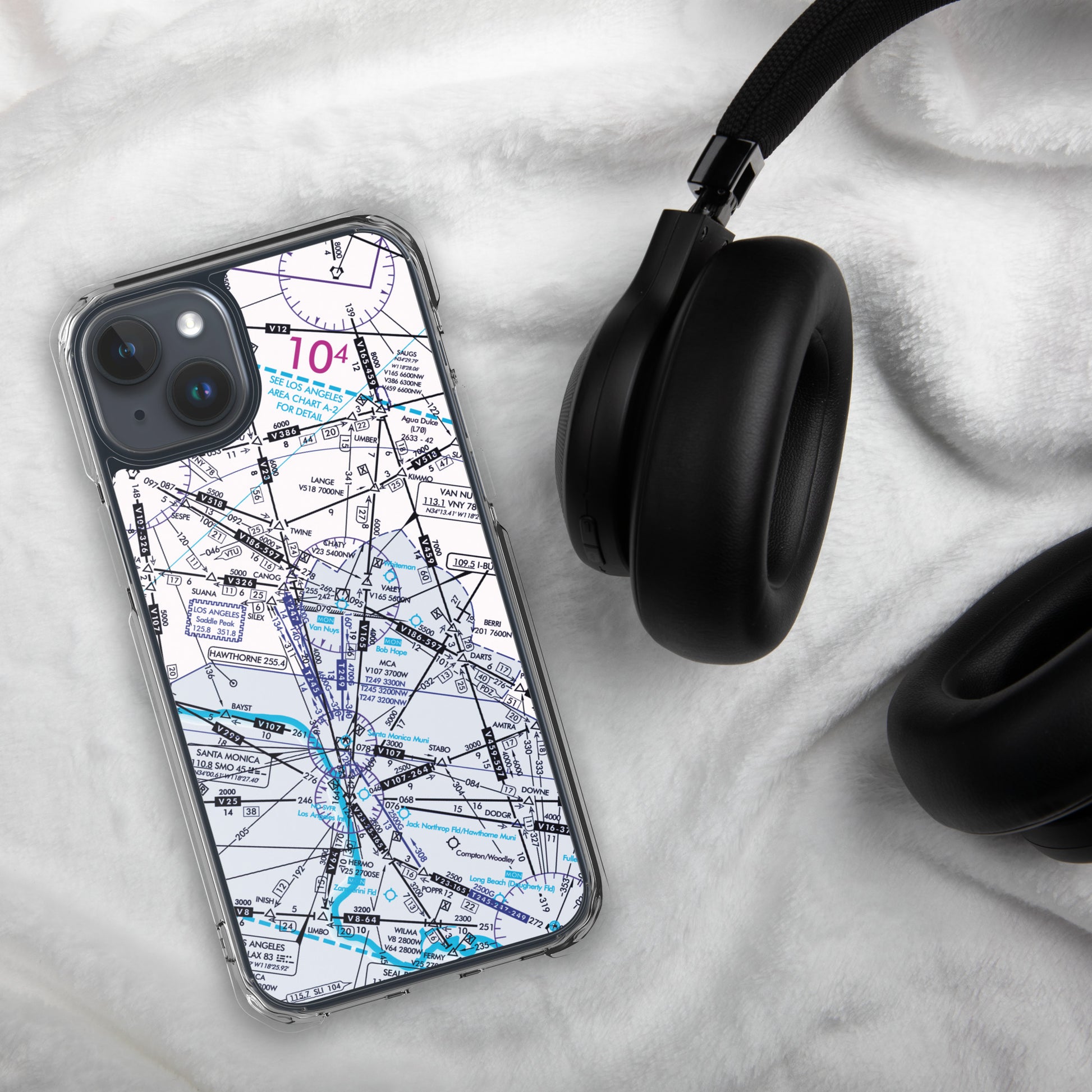 Enroute Low Altitude Chart clear case for iPhone (ELUS3/white)