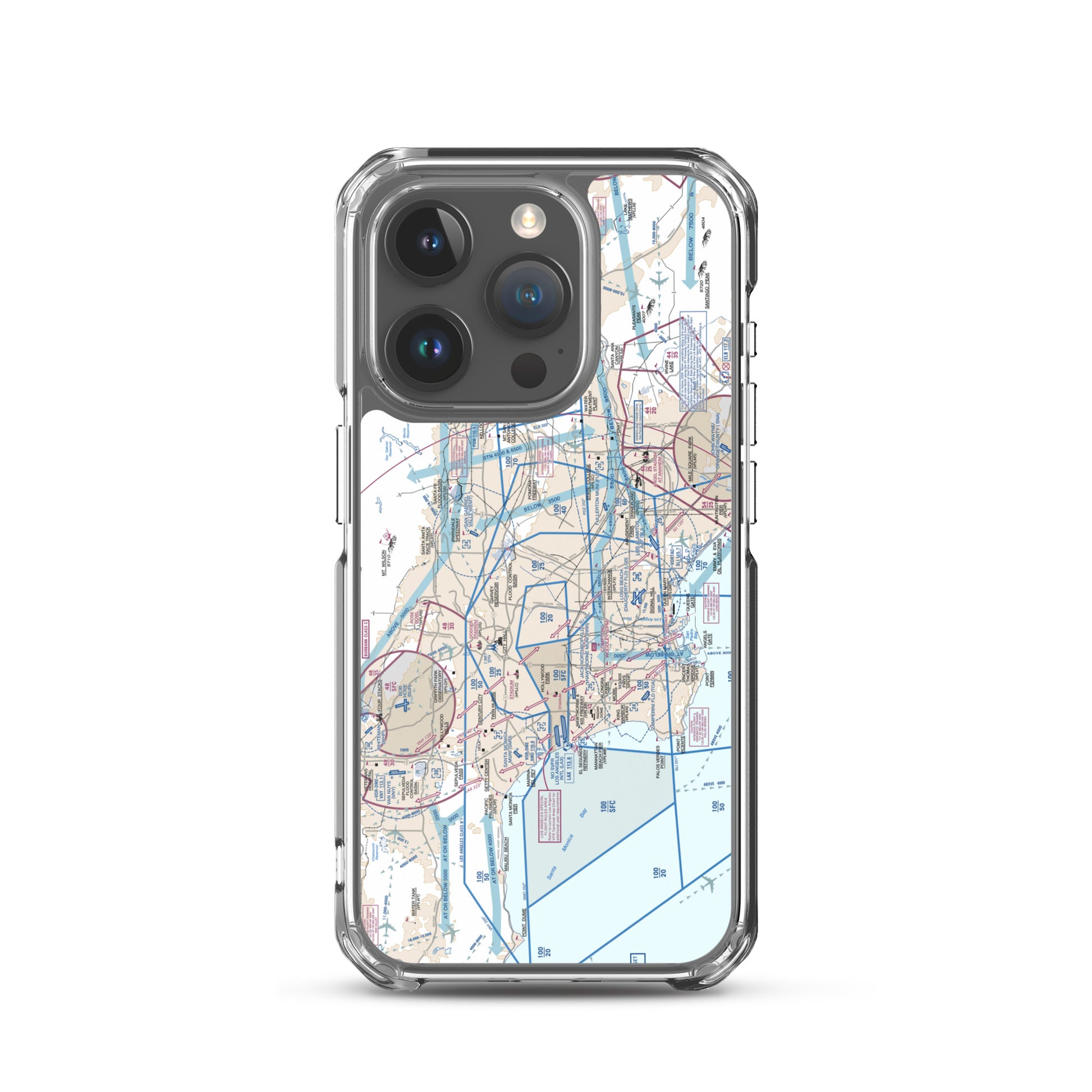 LAX Flyway Chart clear case for iPhone