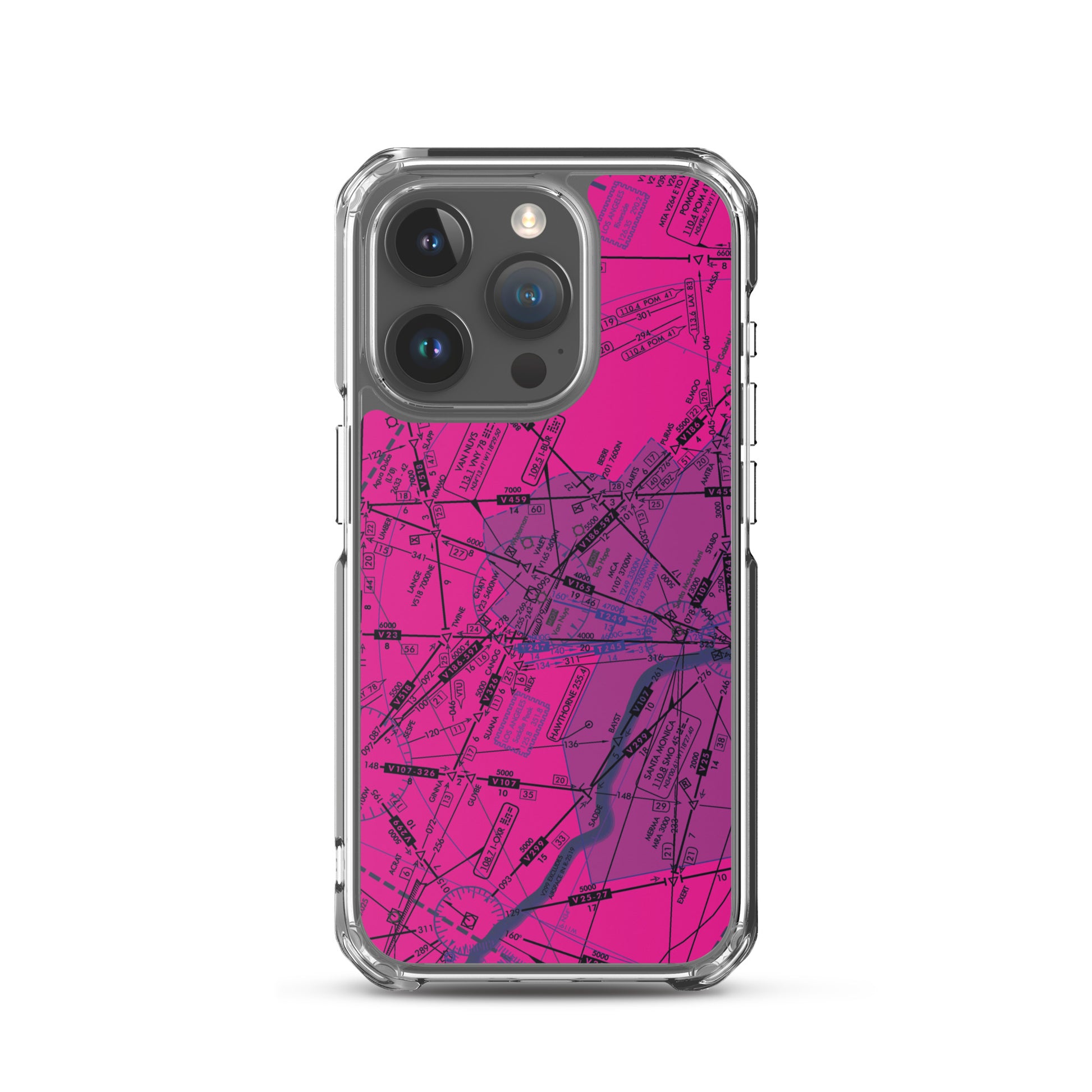 Enroute Low Altitude Chart clear case for iPhone (ELUS3/pink)