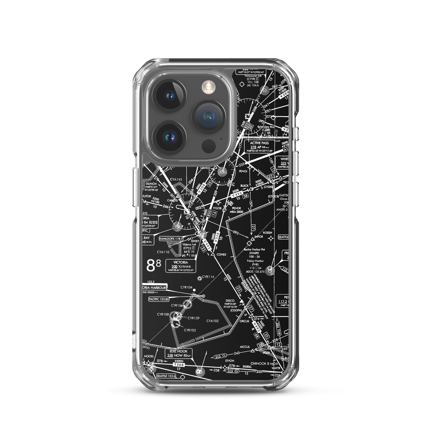 Enroute Low Altitude Chart clear case for iPhone (ELUS1/b&w)