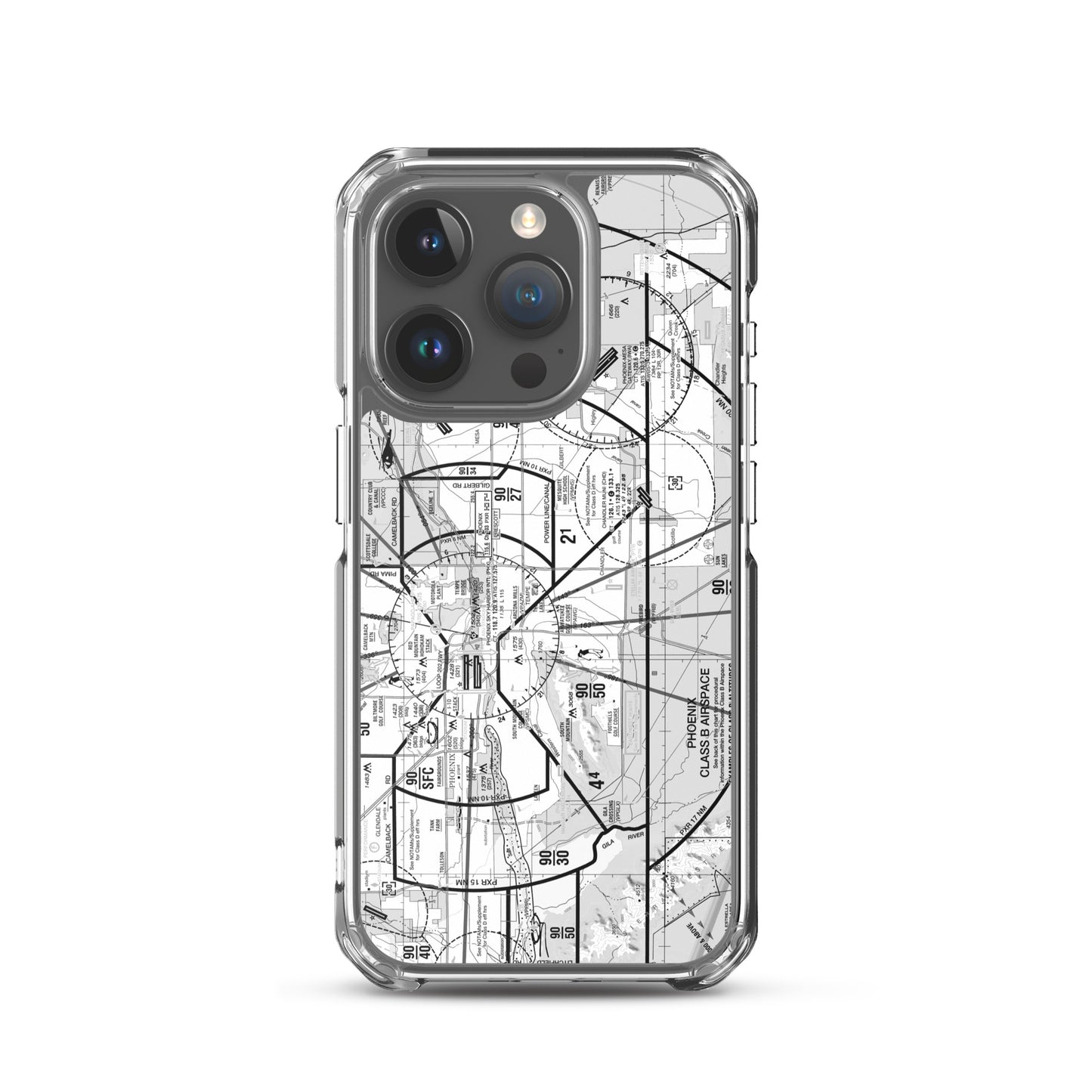 Phoenix TAC Chart clear case for iPhone (b&w)